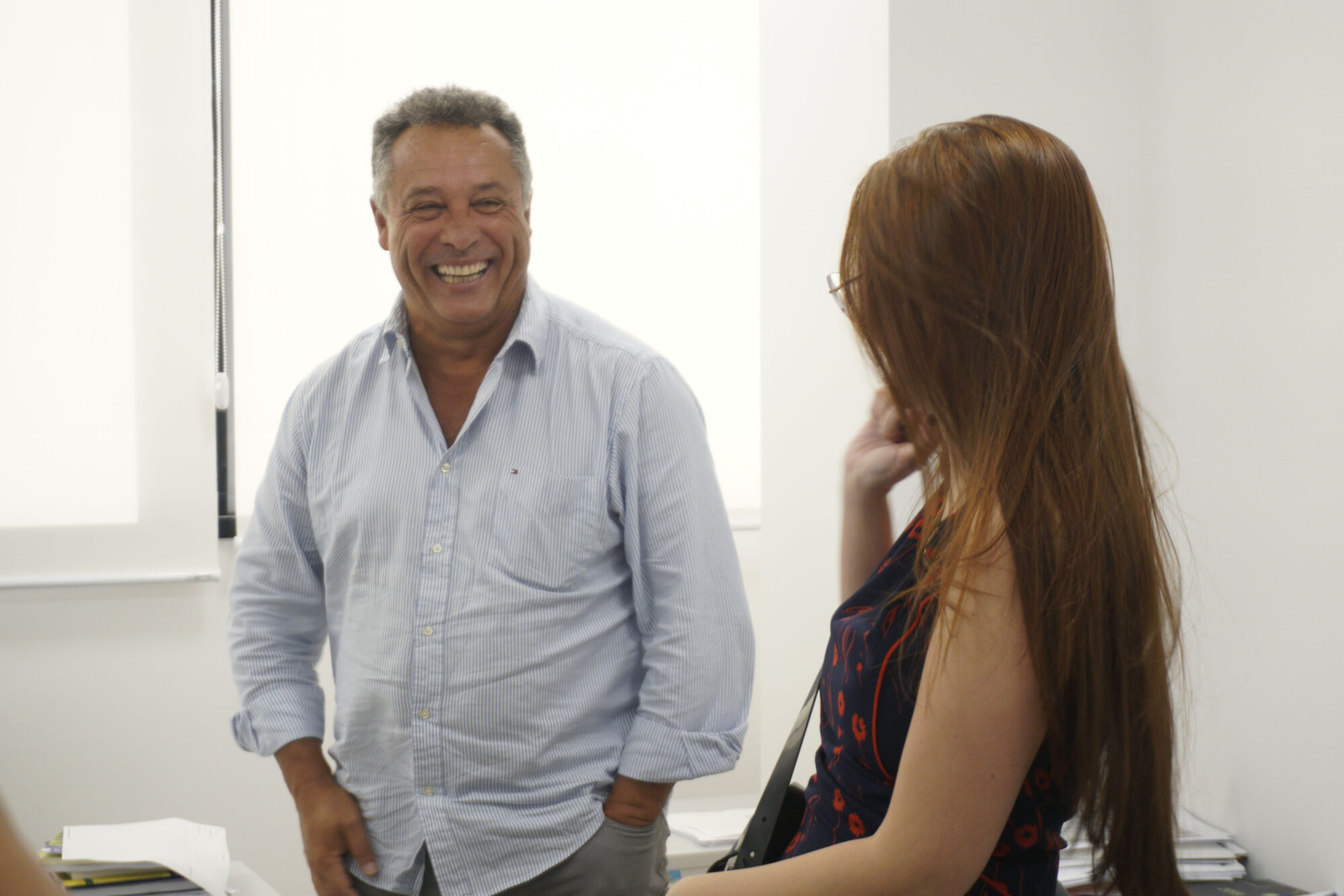 Deputada Ana Caroline Campagnolo em visita ao Anexo Administrativo