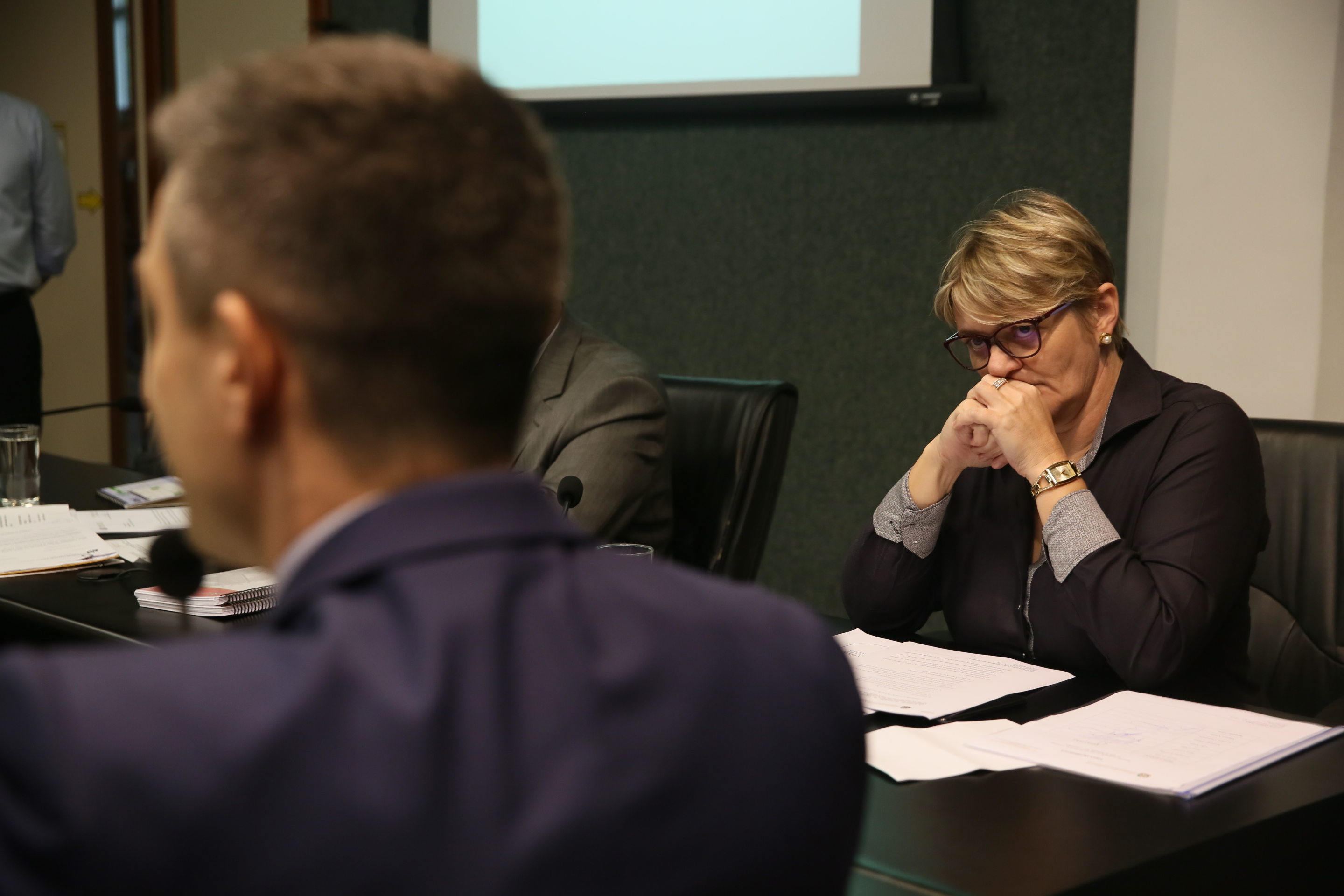 Reunião da Comissão Parlamentar de Inquérito para apurar eventuais irregularidades nos contratos de restauração da Ponte Hercílio Luz.