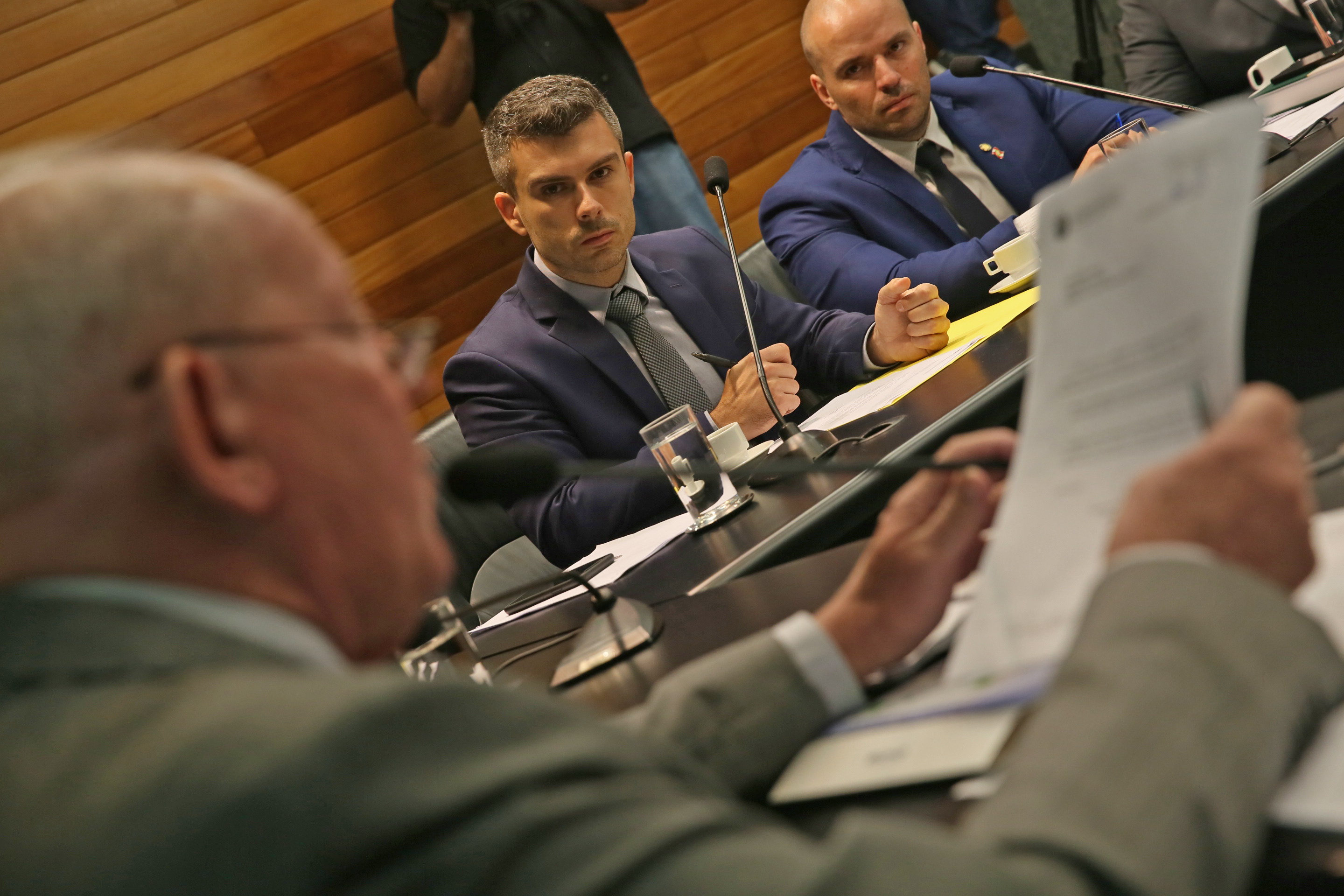 Reunião da Comissão Parlamentar de Inquérito para apurar eventuais irregularidades nos contratos de restauração da Ponte Hercílio Luz.