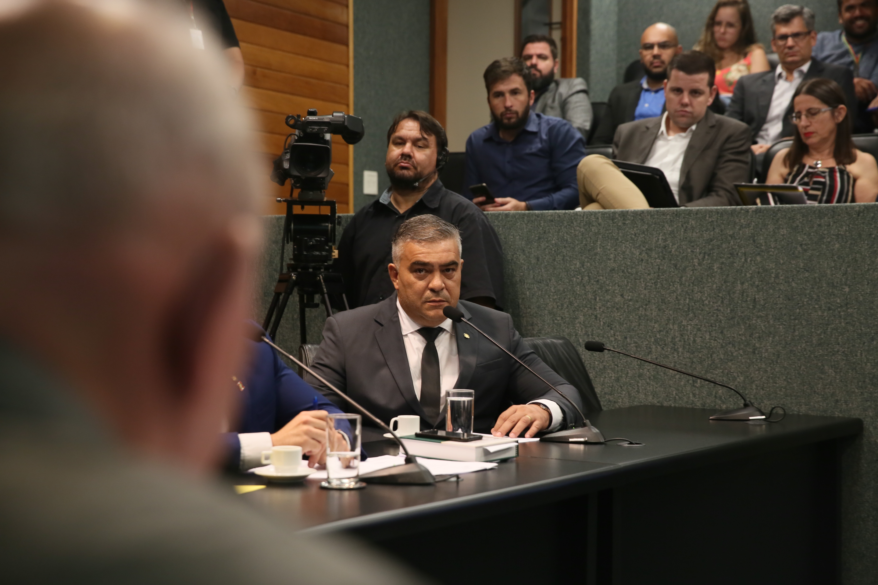 Reunião da Comissão Parlamentar de Inquérito para apurar eventuais irregularidades nos contratos de restauração da Ponte Hercílio Luz.