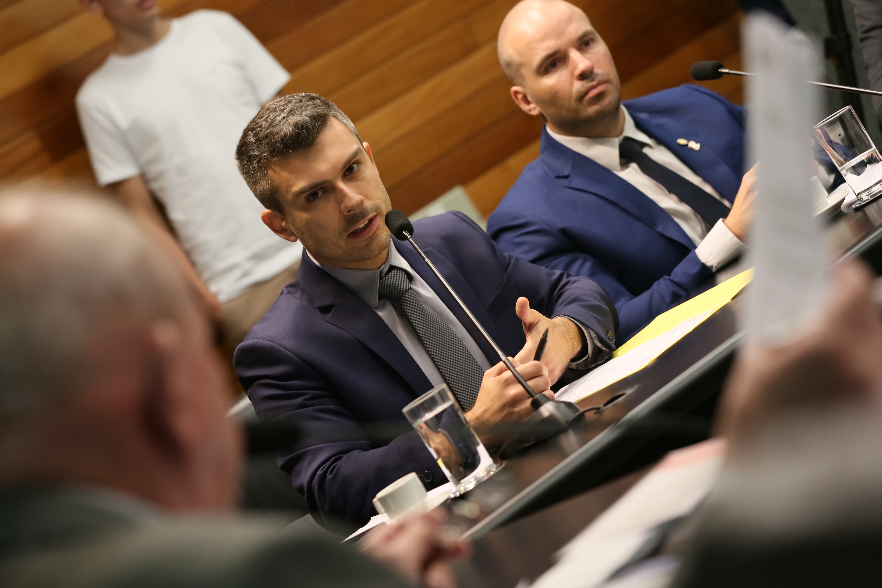 Reunião da Comissão Parlamentar de Inquérito para apurar eventuais irregularidades nos contratos de restauração da Ponte Hercílio Luz.