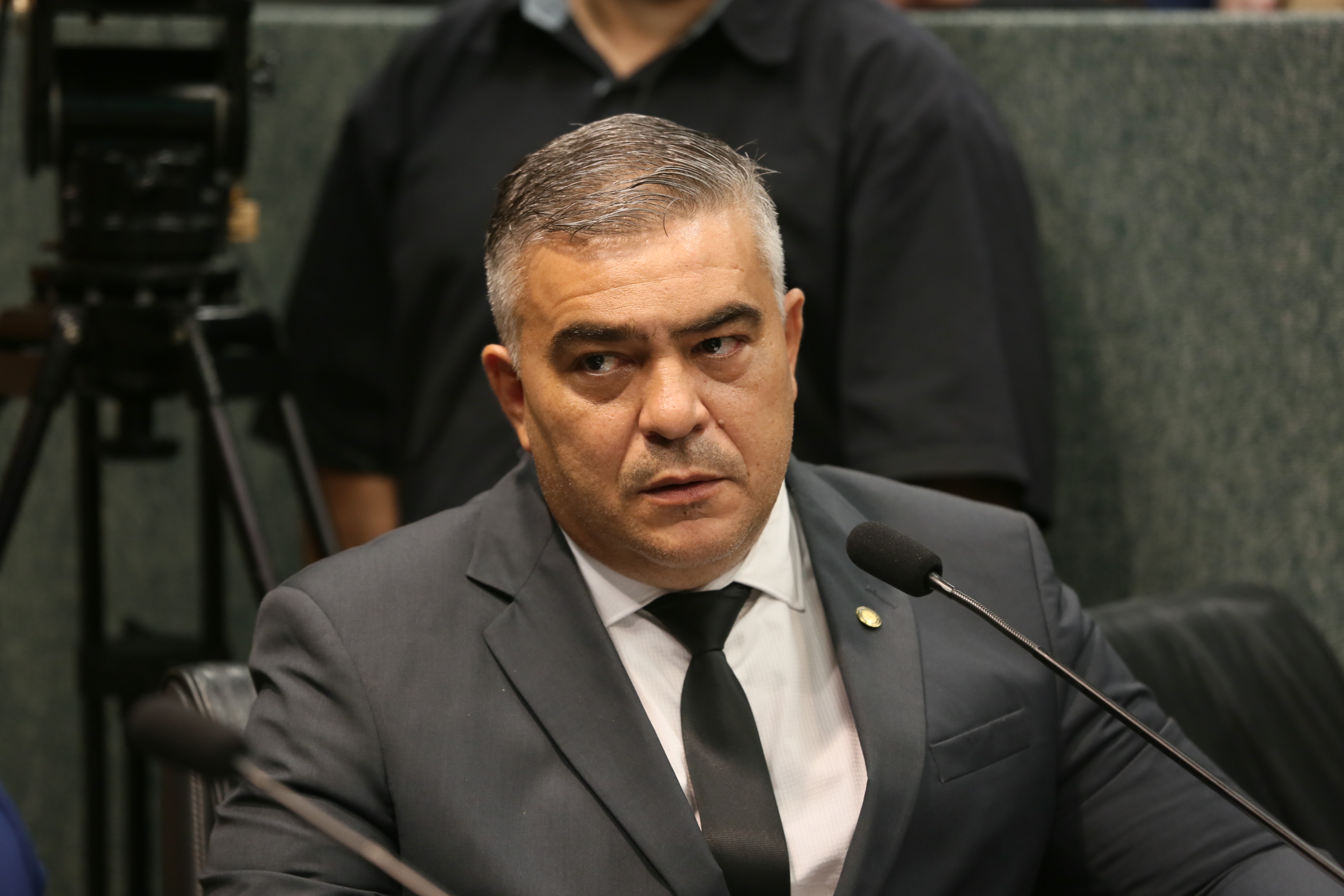 Reunião da Comissão Parlamentar de Inquérito para apurar eventuais irregularidades nos contratos de restauração da Ponte Hercílio Luz.