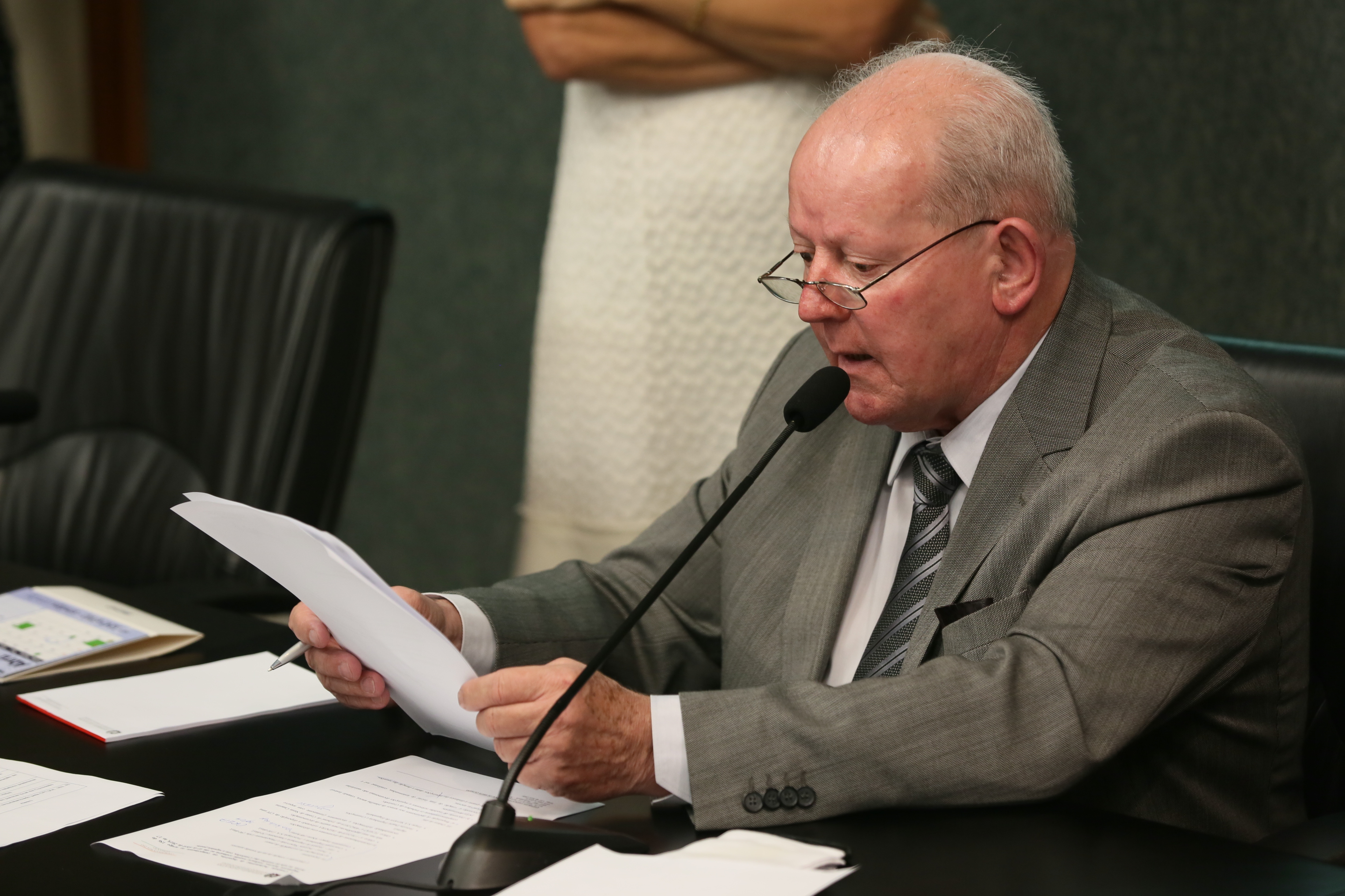 Reunião da Comissão Parlamentar de Inquérito para apurar eventuais irregularidades nos contratos de restauração da Ponte Hercílio Luz.