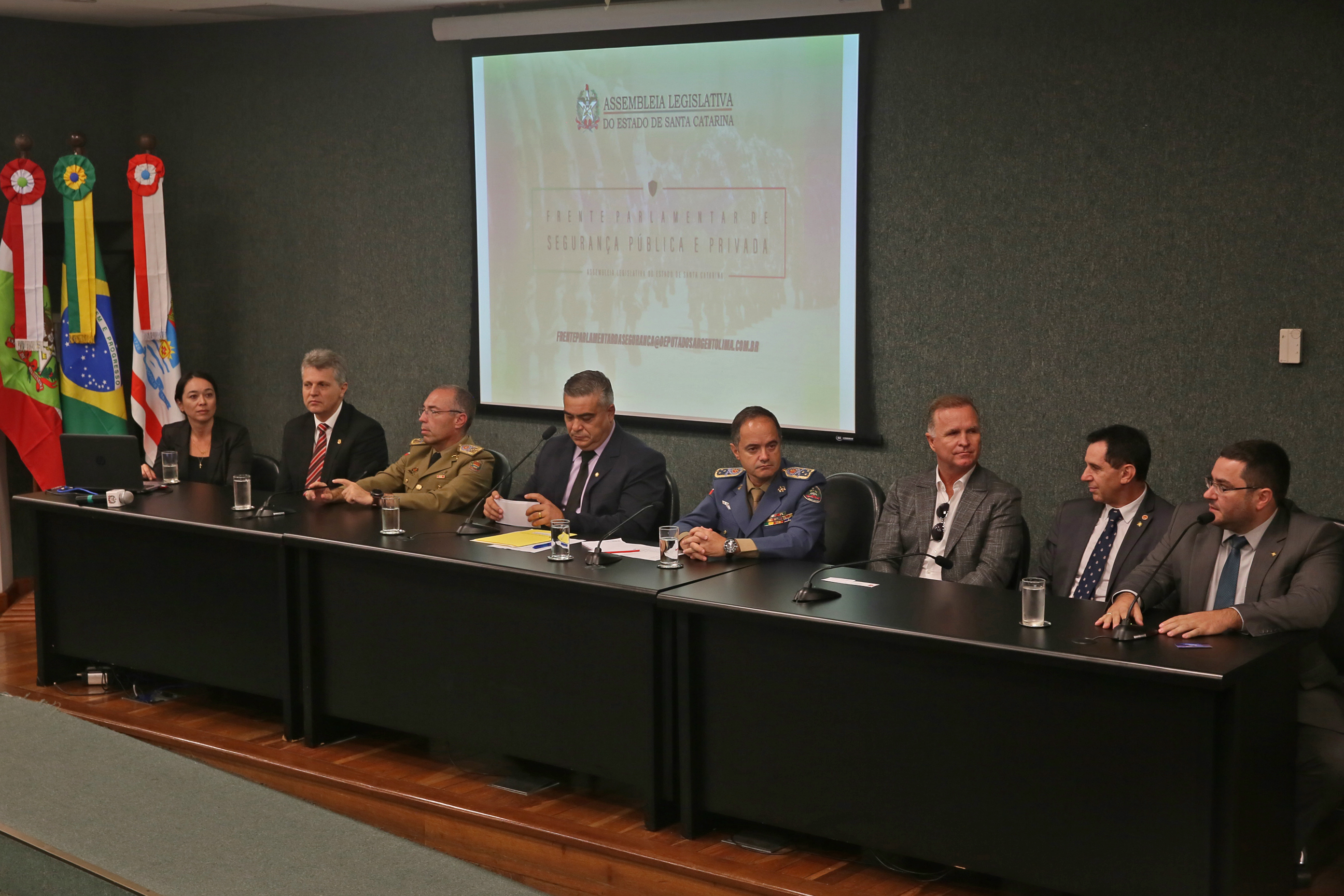 Frente Parlamentar em defesa das seguranças pública e privada.