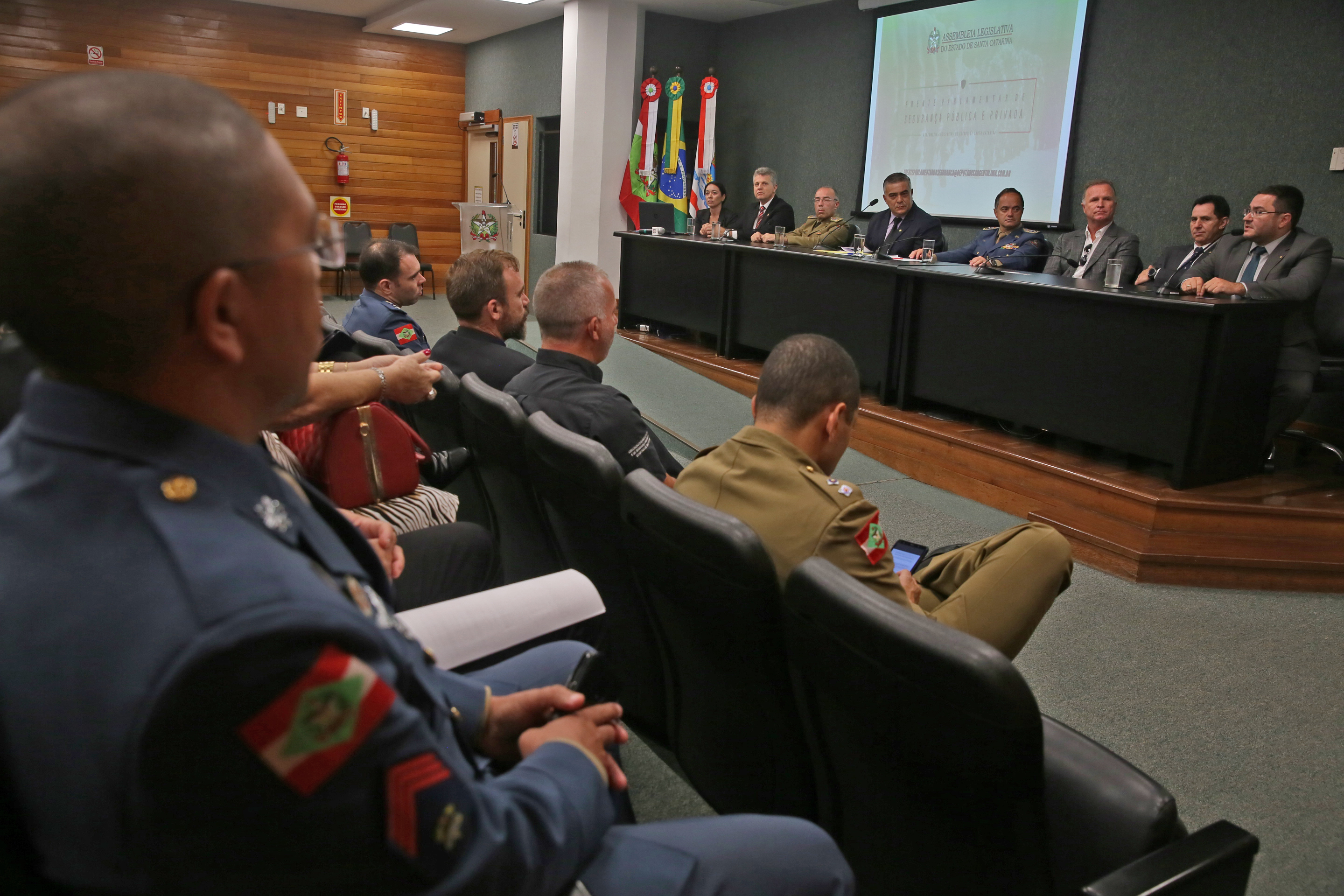 Frente Parlamentar em defesa das seguranças pública e privada.