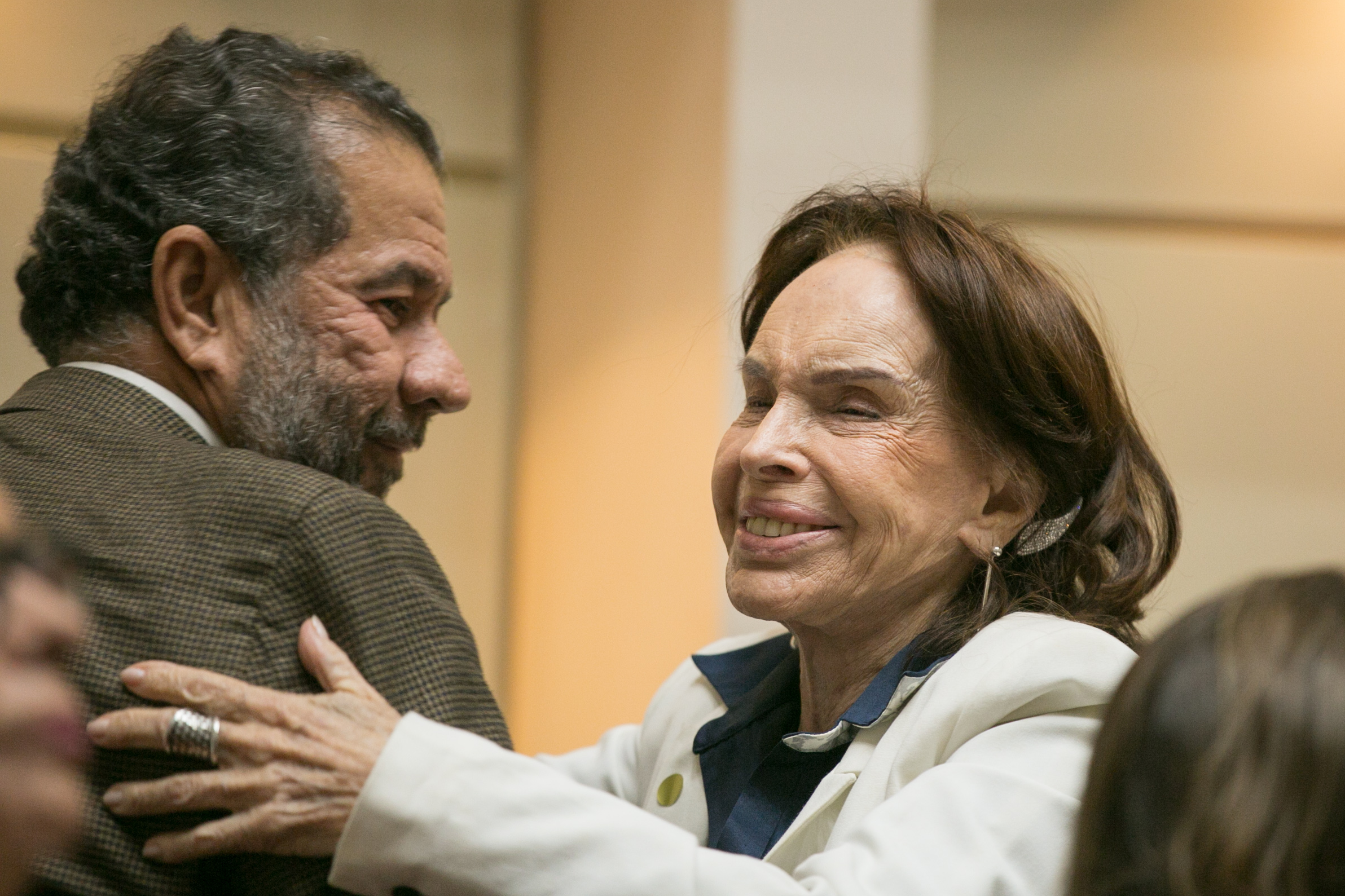 Presidente Nacional do PDT, Carlos Lupi e esposa de João Goulart, Maria Thereza Goulart