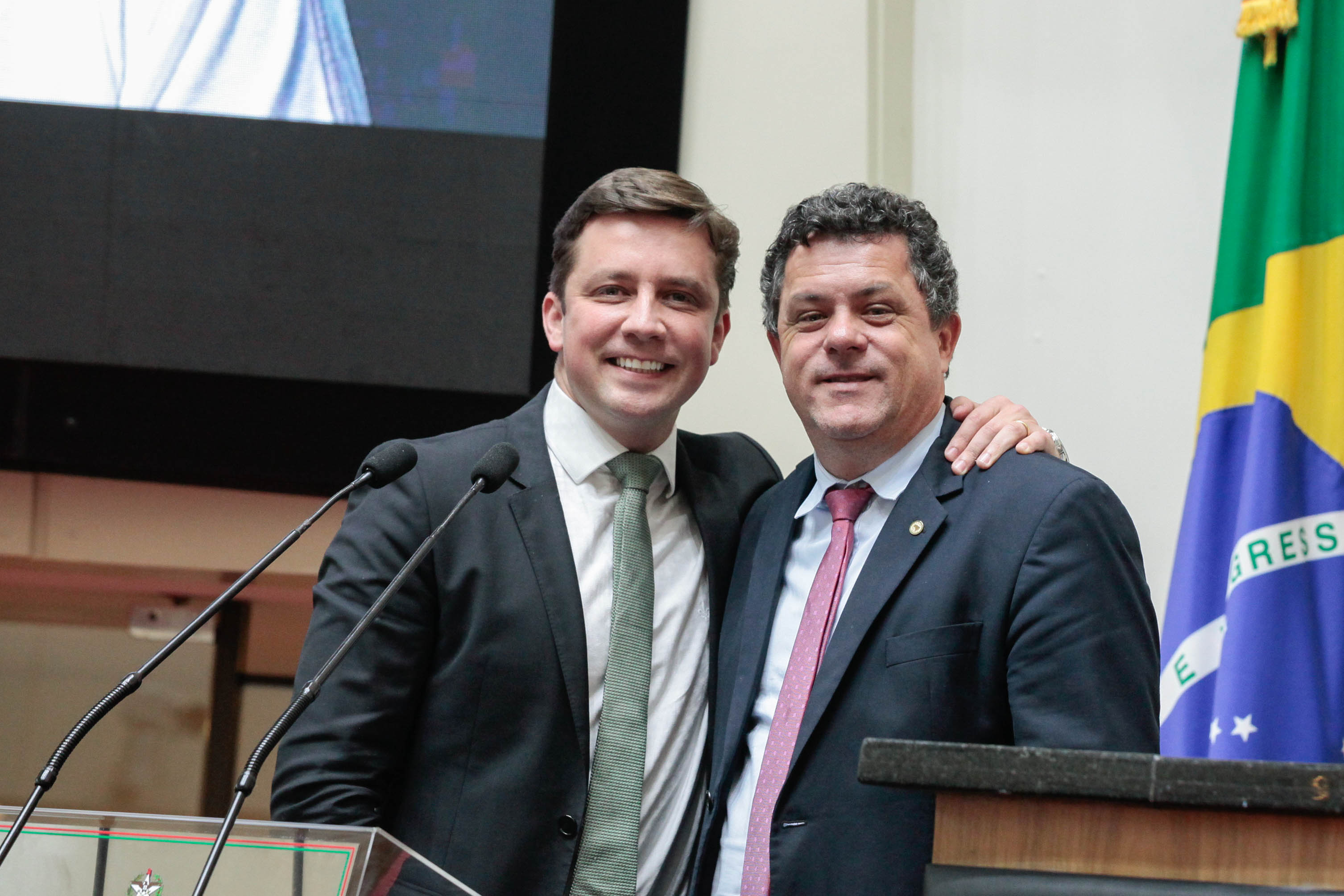 Prefeito Fabrício Oliveira (PSB) e Deputado Ivan Naatz (PV)