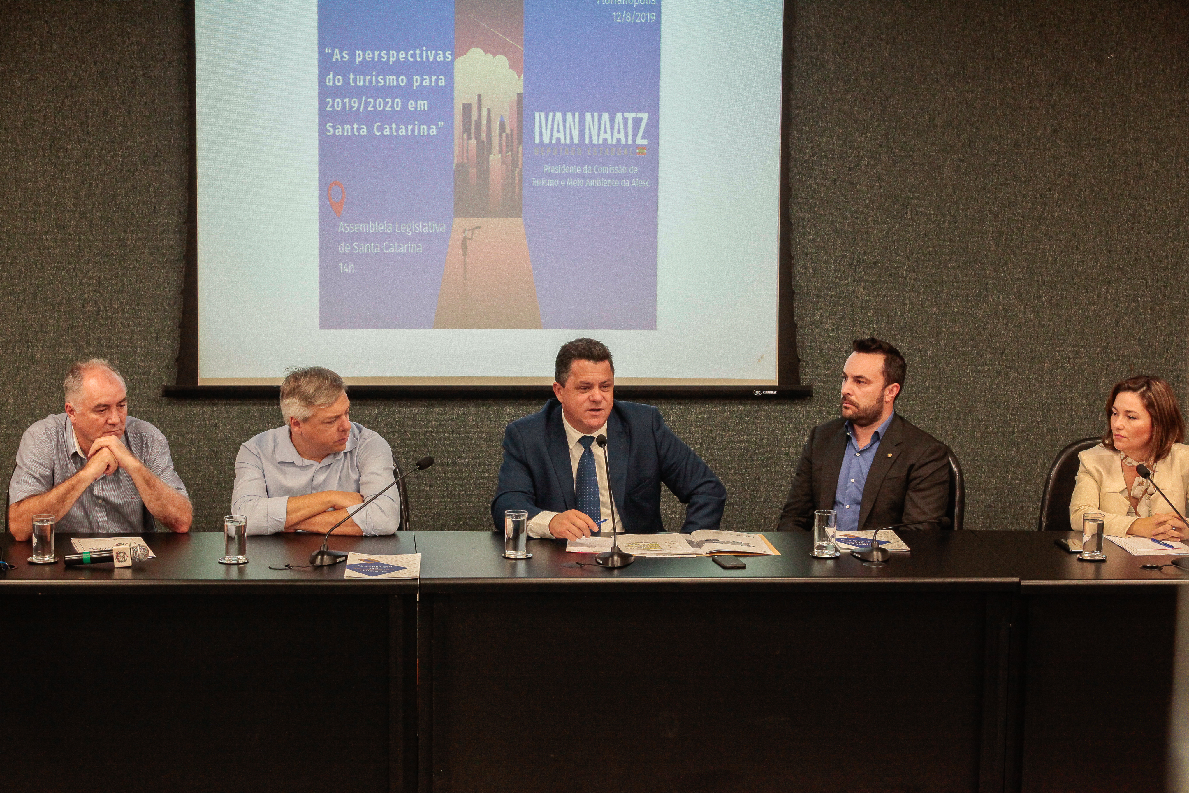 Deputado Ivan Natz (PV) , Deputado Fabiano da Luz (PT) e  Deputado Marcius Machado (PR)