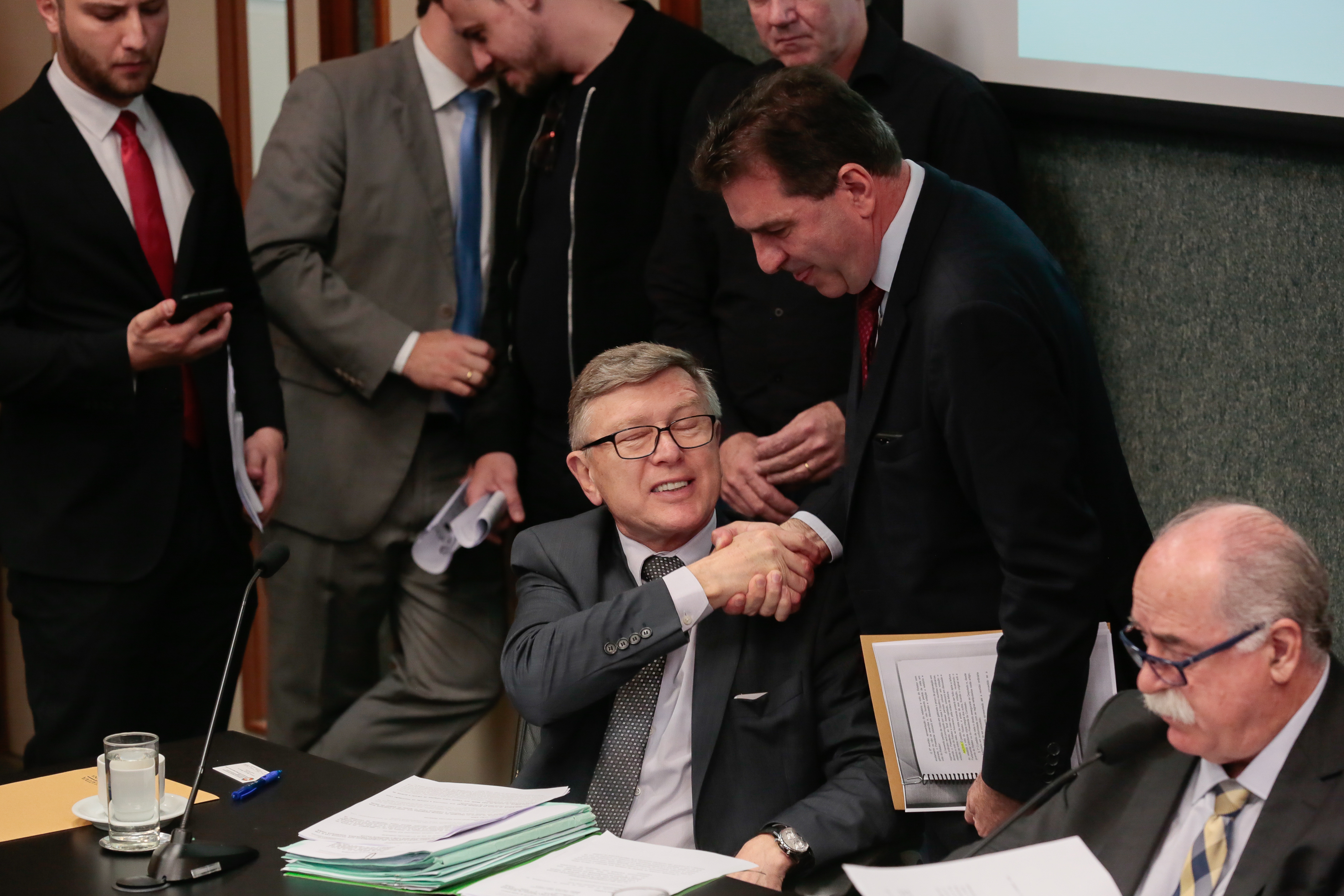 Comissão de Constituição e Justiça - Deputado Milton Hobus (PSD) e Deputado Valdir Cobalchini (MDB)