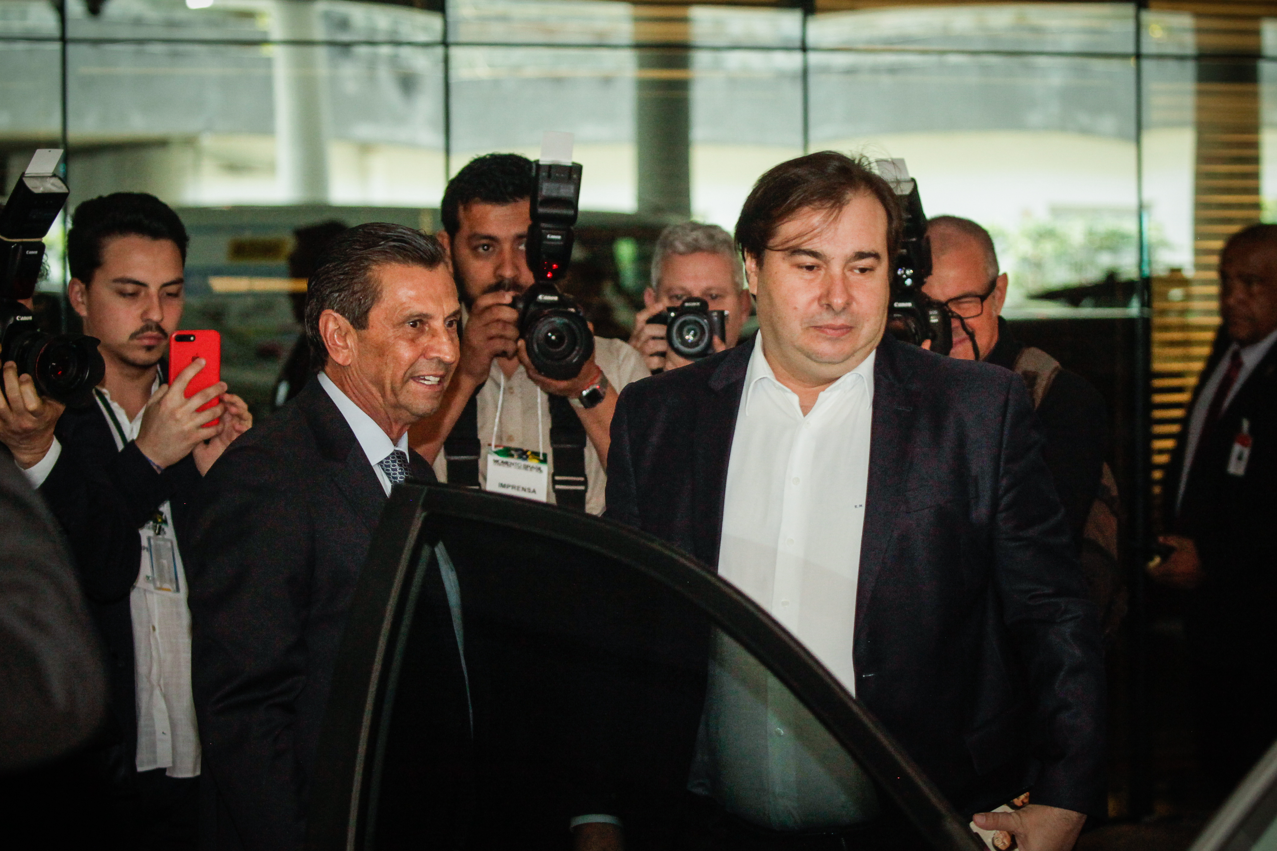 BASTIDORES – Chegada do Presidente da Câmara Rodrigo Maia em Visita à Alesc