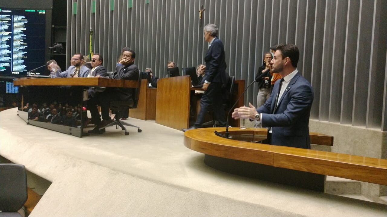 Deputado Felipe Estevão na Câmara dos Deputados, em Brasília
