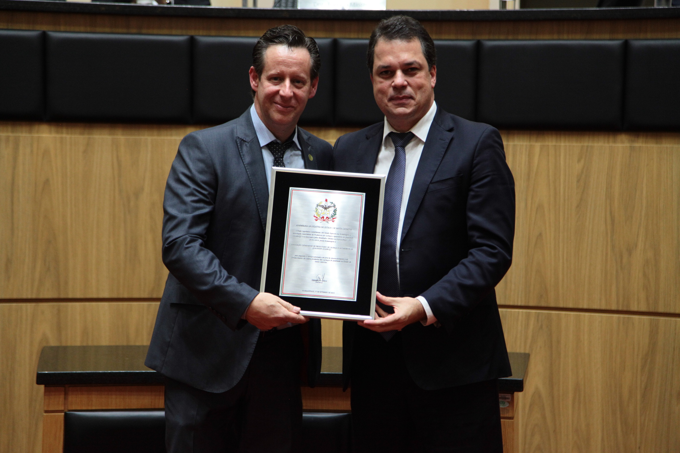 Homenagem à Associação Catarinense dos Produtores de Cachaça e Aguardente de Qualidade de Santa Catarina