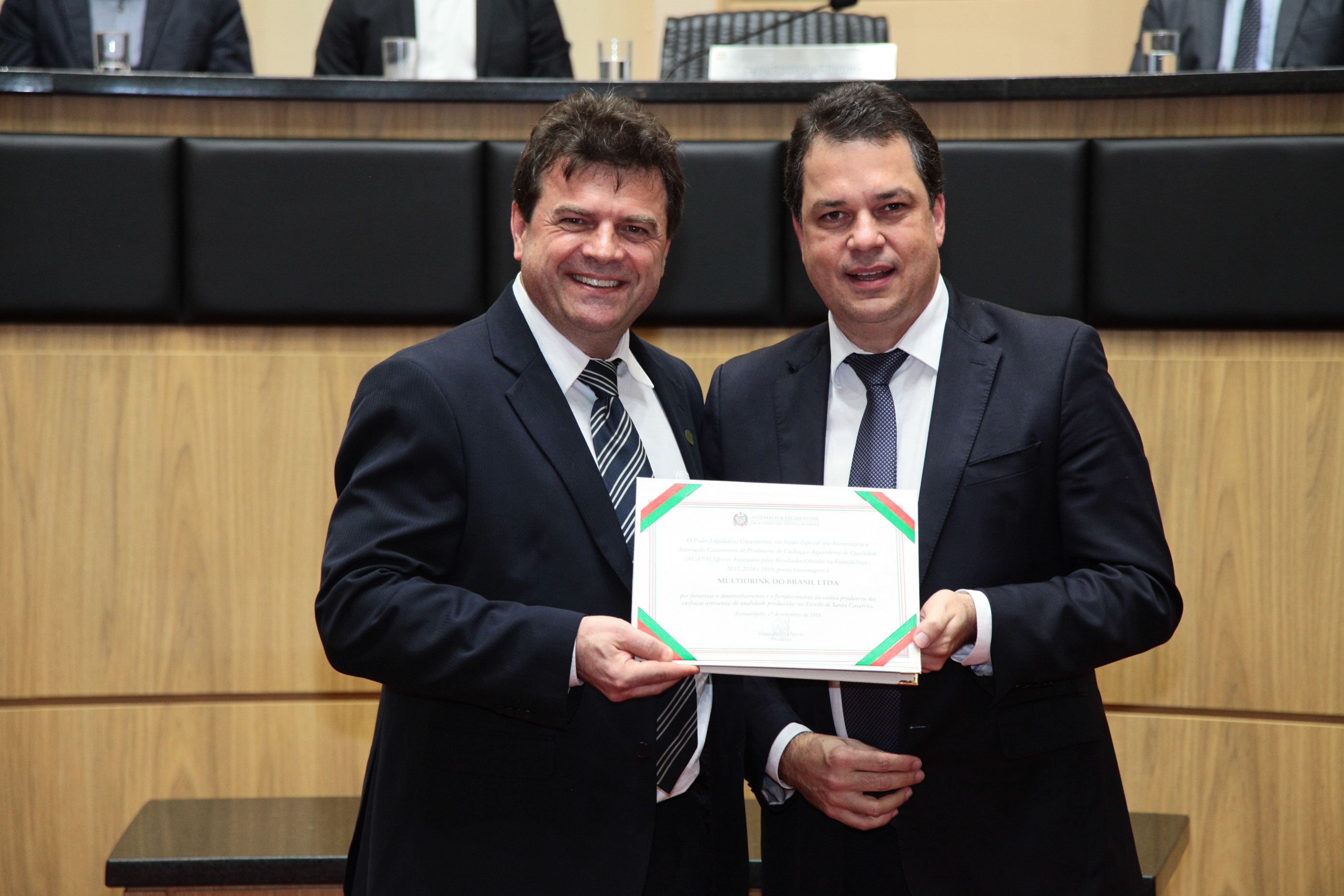 Homenagem à Associação Catarinense dos Produtores de Cachaça e Aguardente de Qualidade de Santa Catarina