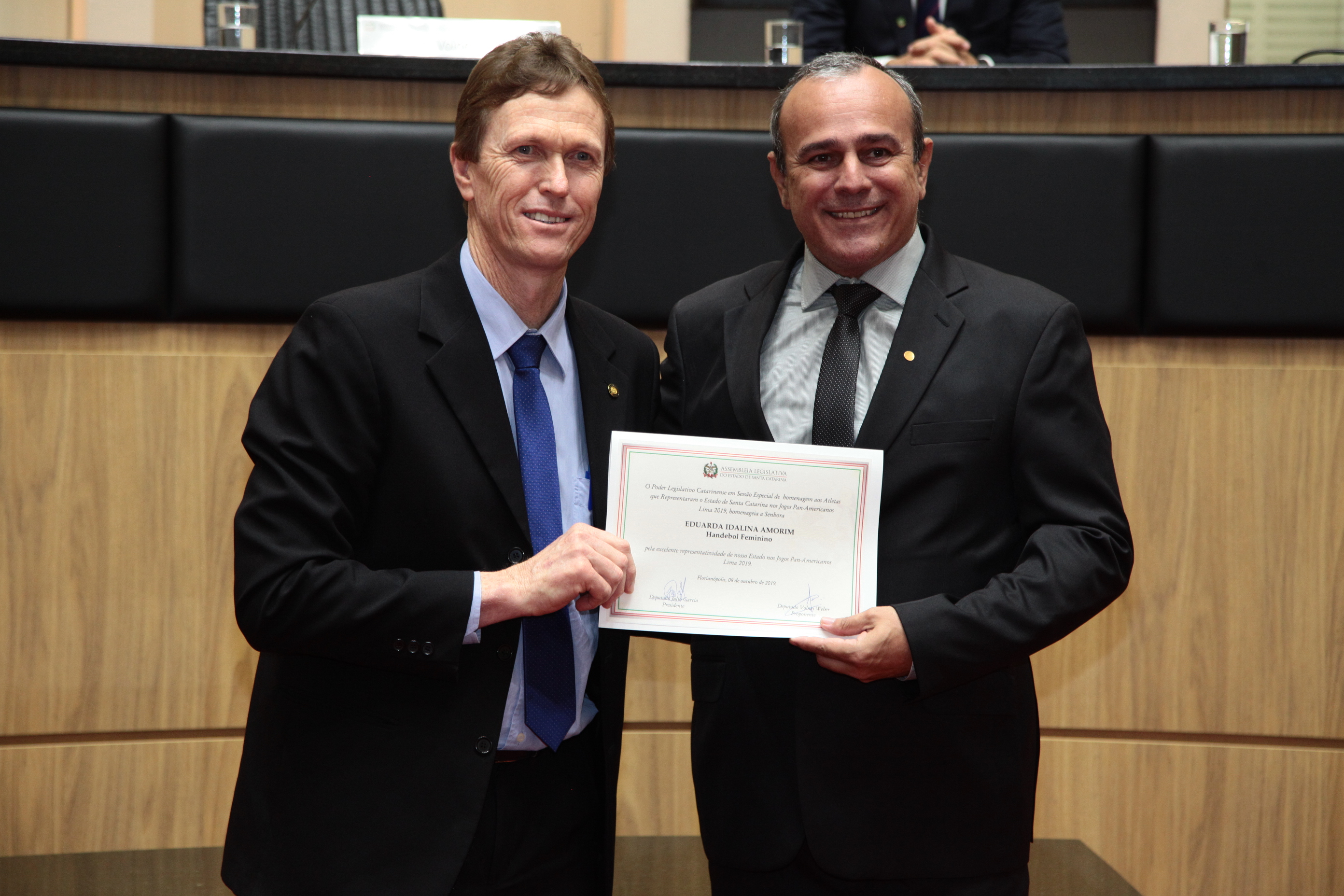 Sessão Especial - Homenagem os atletas de Santa Catarina que participaram dos Jogos Pan-Americanos