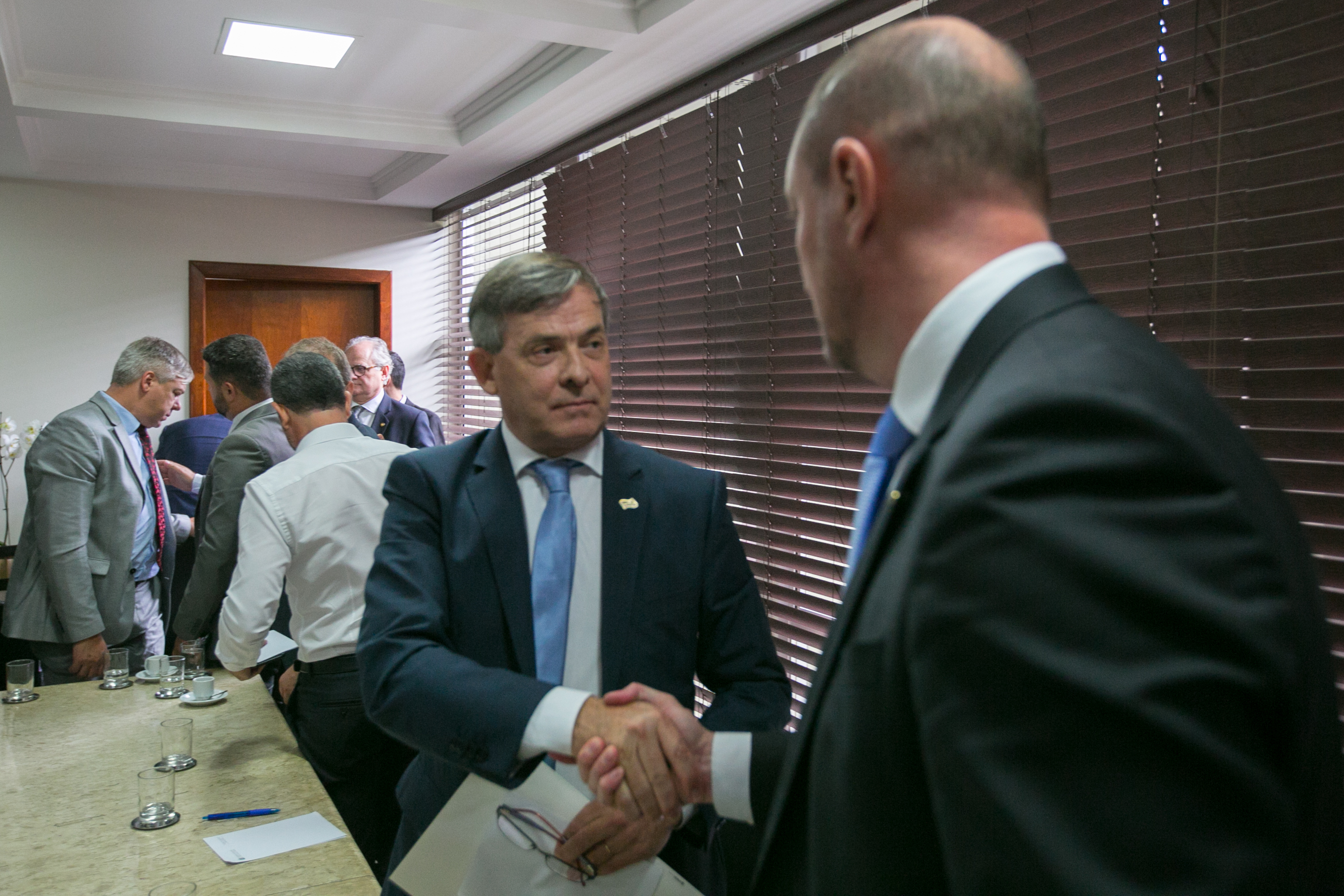 Secretário da Fazenda, Paulo Eli e Presidente em exercício da Alesc, Deputado Mauro de Nadal (MDB)