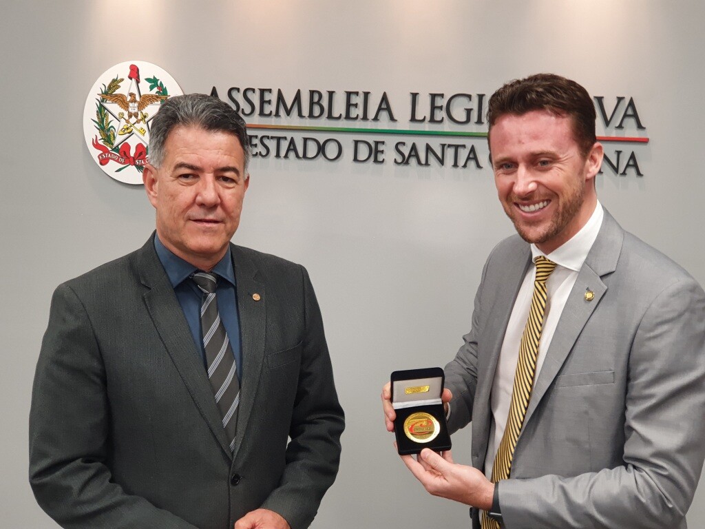 Deputado Fernando Krelling e Jean Leutprecht, do Cref 3/SC