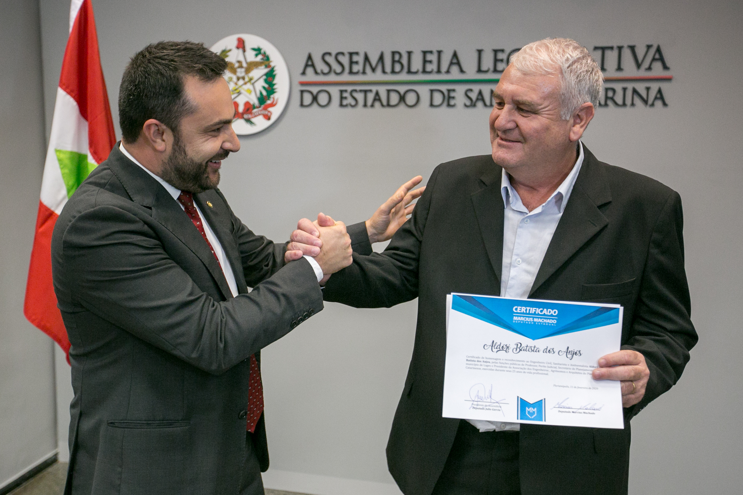 Deputado Marcius Machado (PR) e Aldori Batista dos Anjos