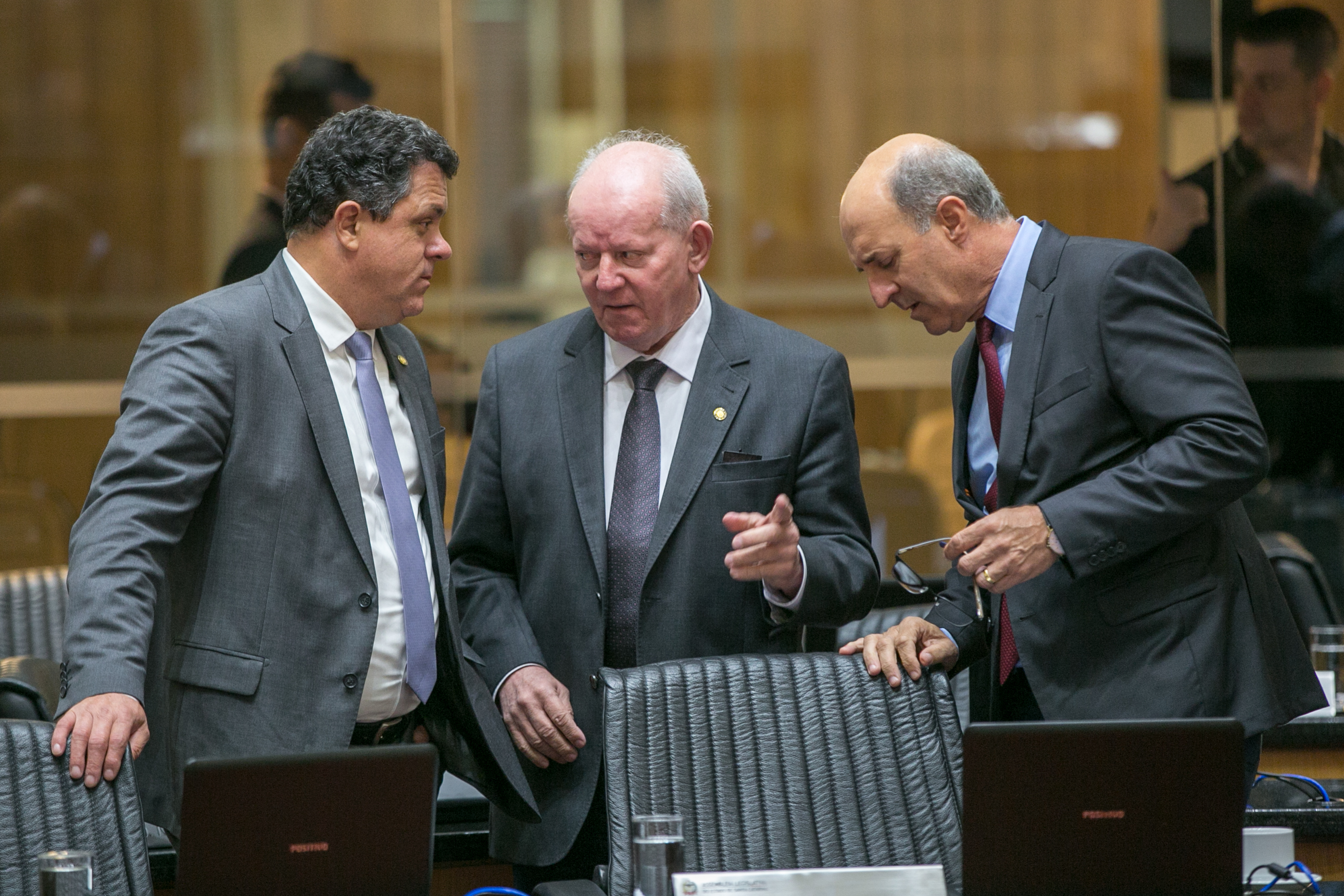 Deputado Ivan Naatz (PL), Deputado Marcos Vieira (PSDB) e Deputado José Milton Scheffer (PP)