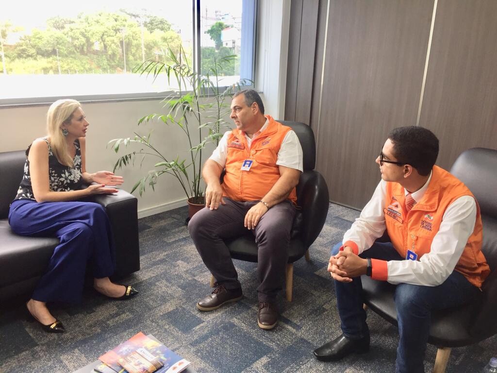 Deputada Anna Carolina e dirigentes da Defesa Civil estadual