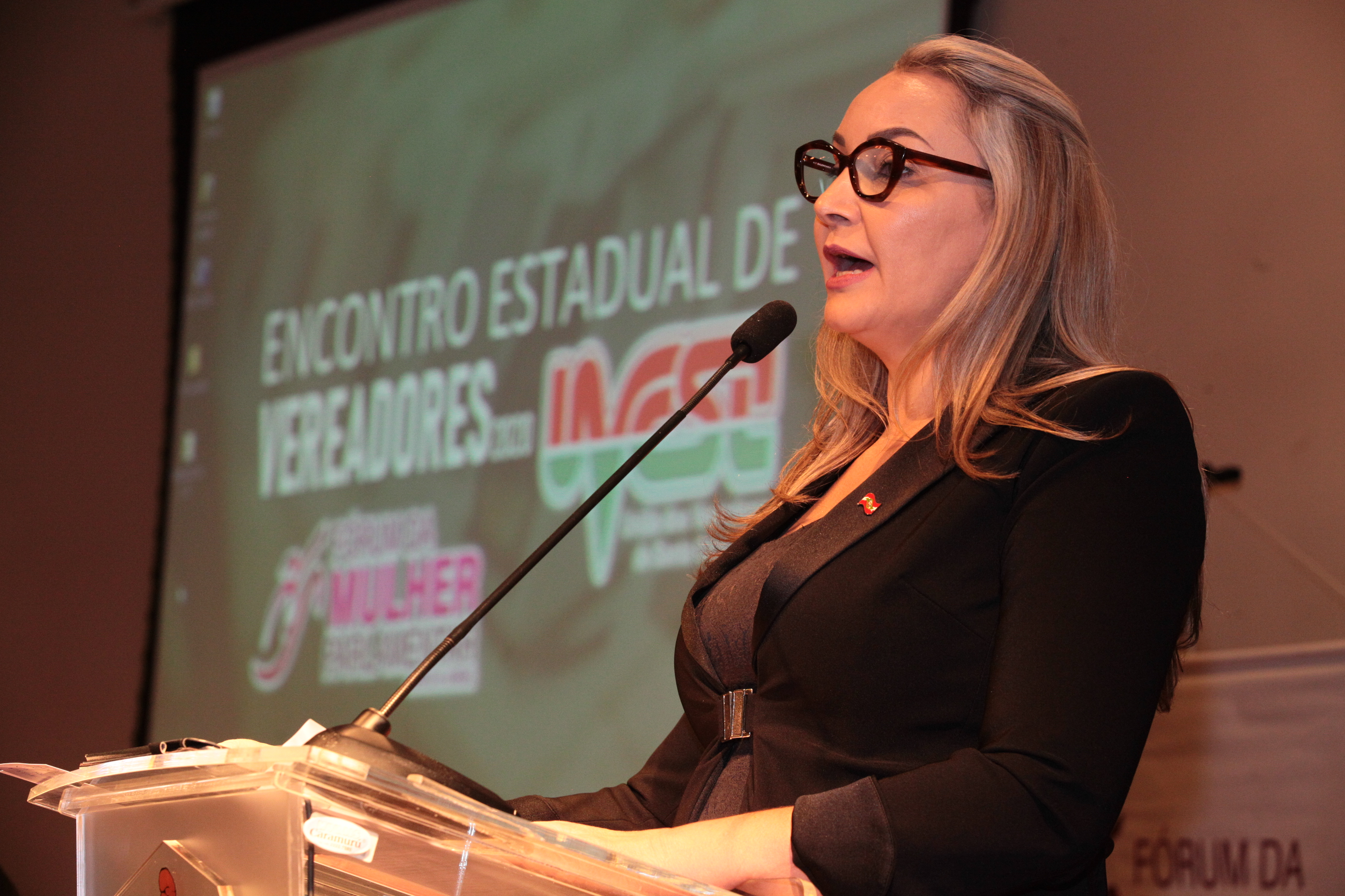 Encontro Estadual de Vereadores 2020 pela União dos Vereadores de Santa Catarina (UVESC) - Daniela Cristina Reinehr, vice governadora de SC