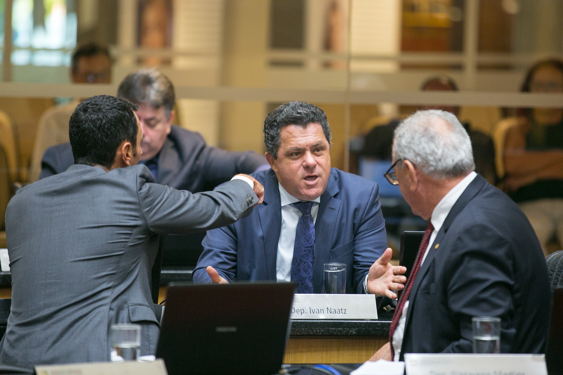 Deputado João Amin (PP), Deputado Ivan Naatz (PL) e 
Deputado Nazareno Martins (PSB)