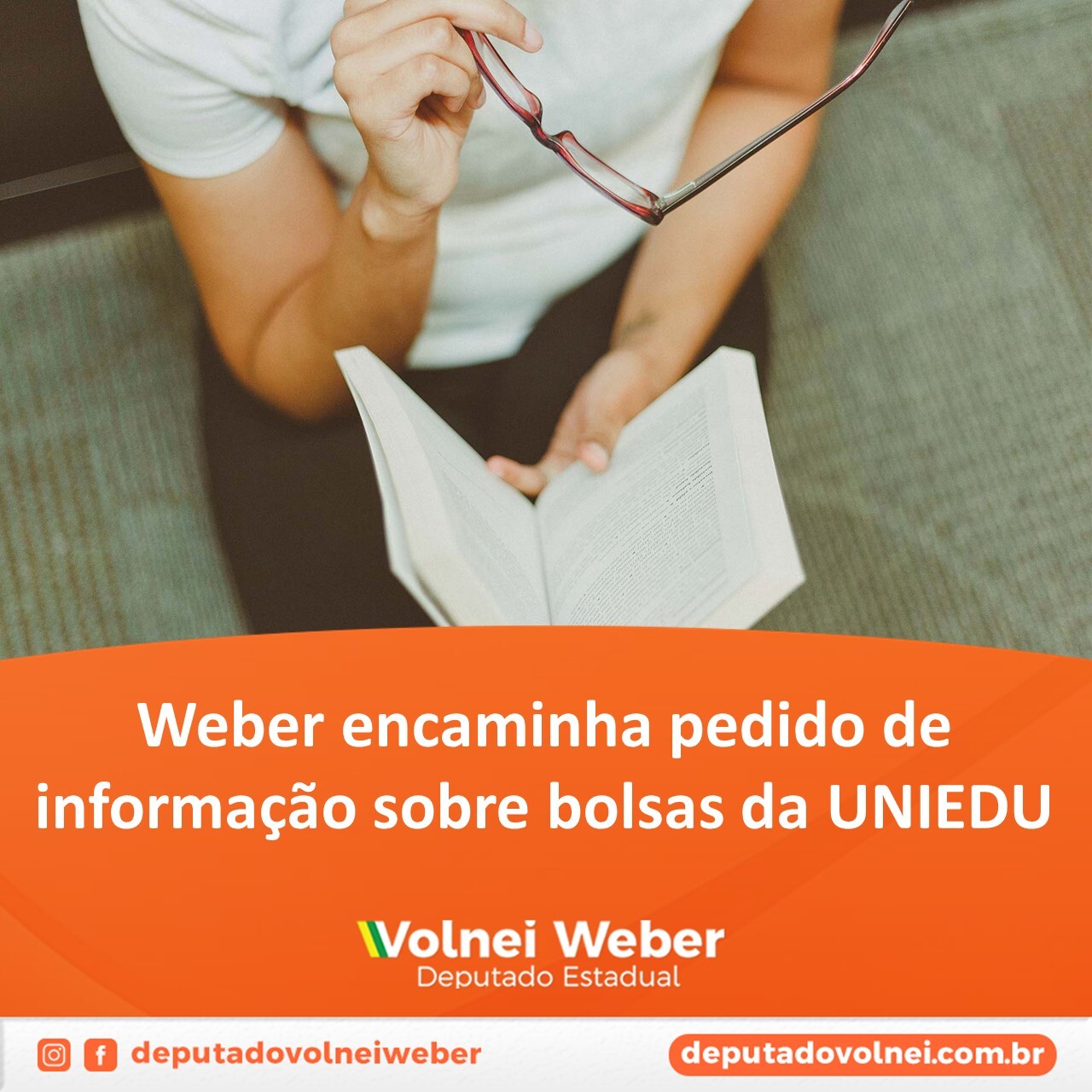 Weber encaminha pedido de informações à Educação sobre as bolsas da Uniedu