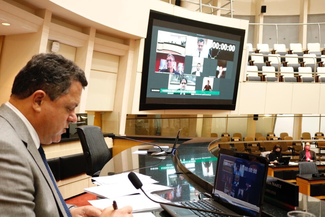 Deputado Ivan Naatz coordenou audiência pública virtual na Alesc FOTO:Raffael do Prado- Divulgação