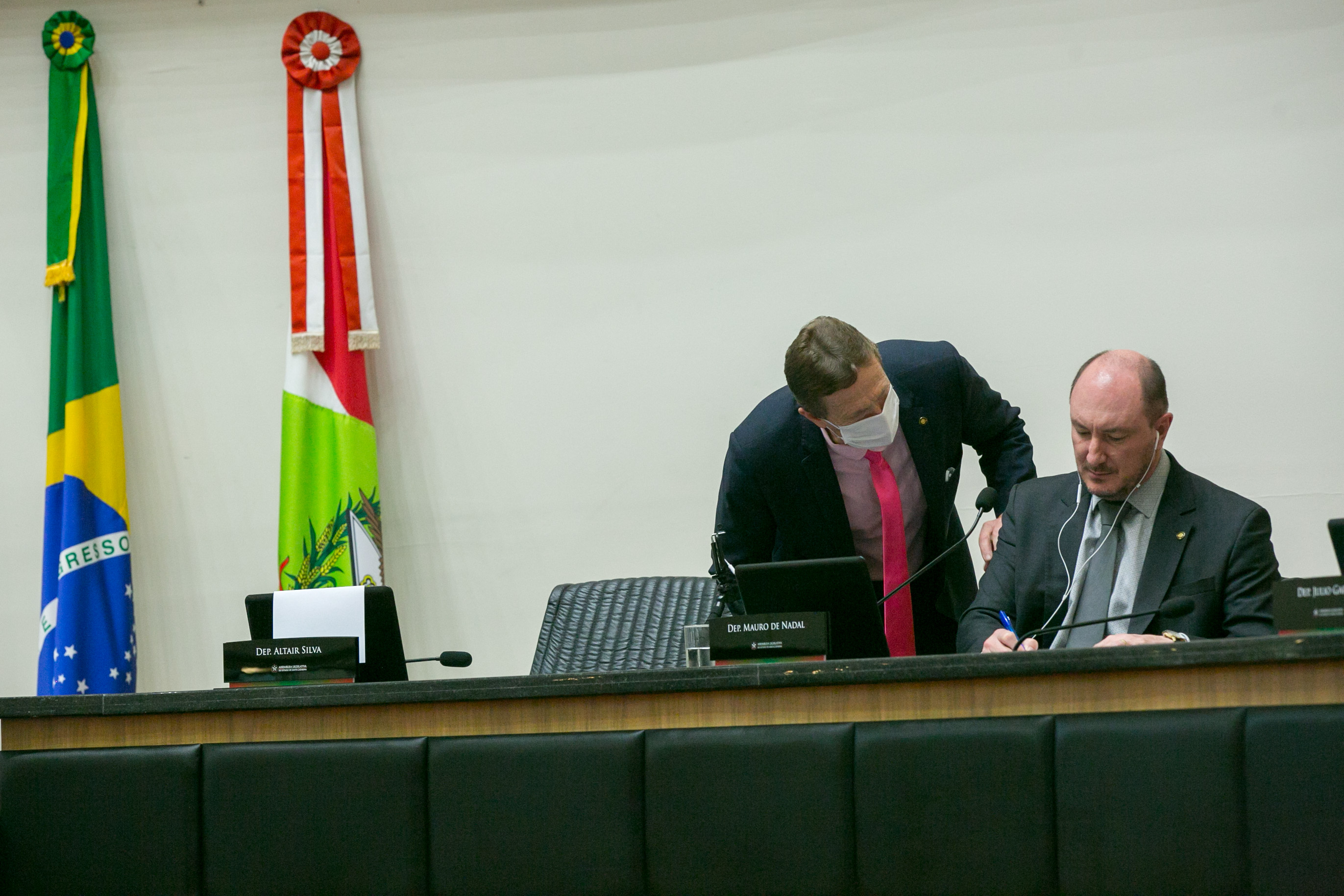 Deputado Volnei Weber (MDB) e Deputado Mauro de Nadal (MDB)