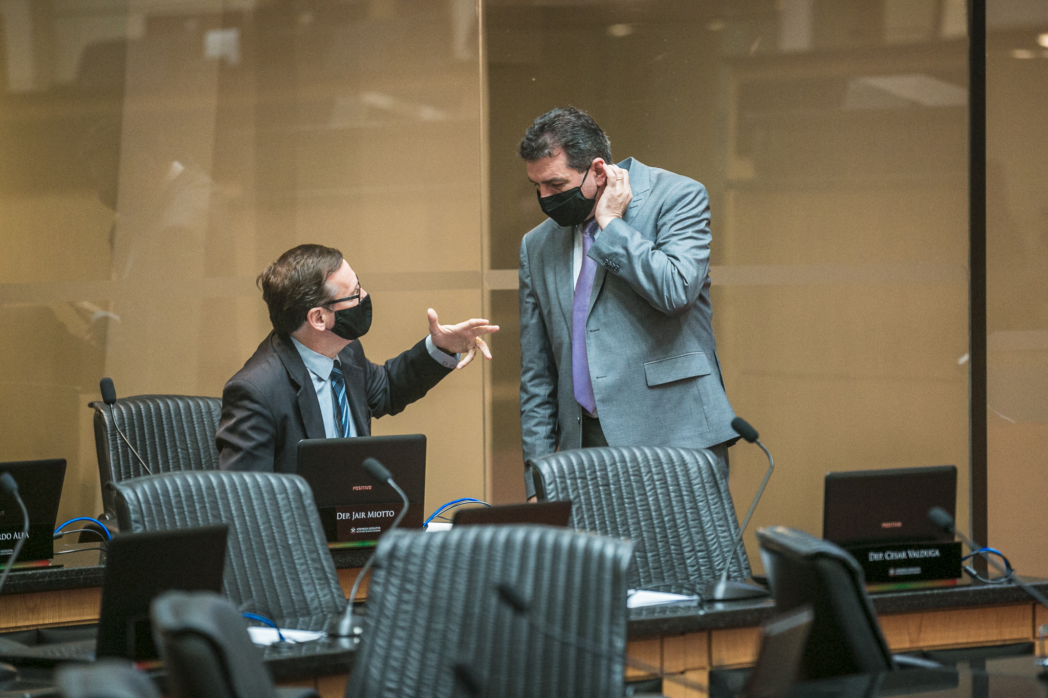 Deputado Valdir Cobalchini (MDB) e Deputado Jair Miotto (PSC)