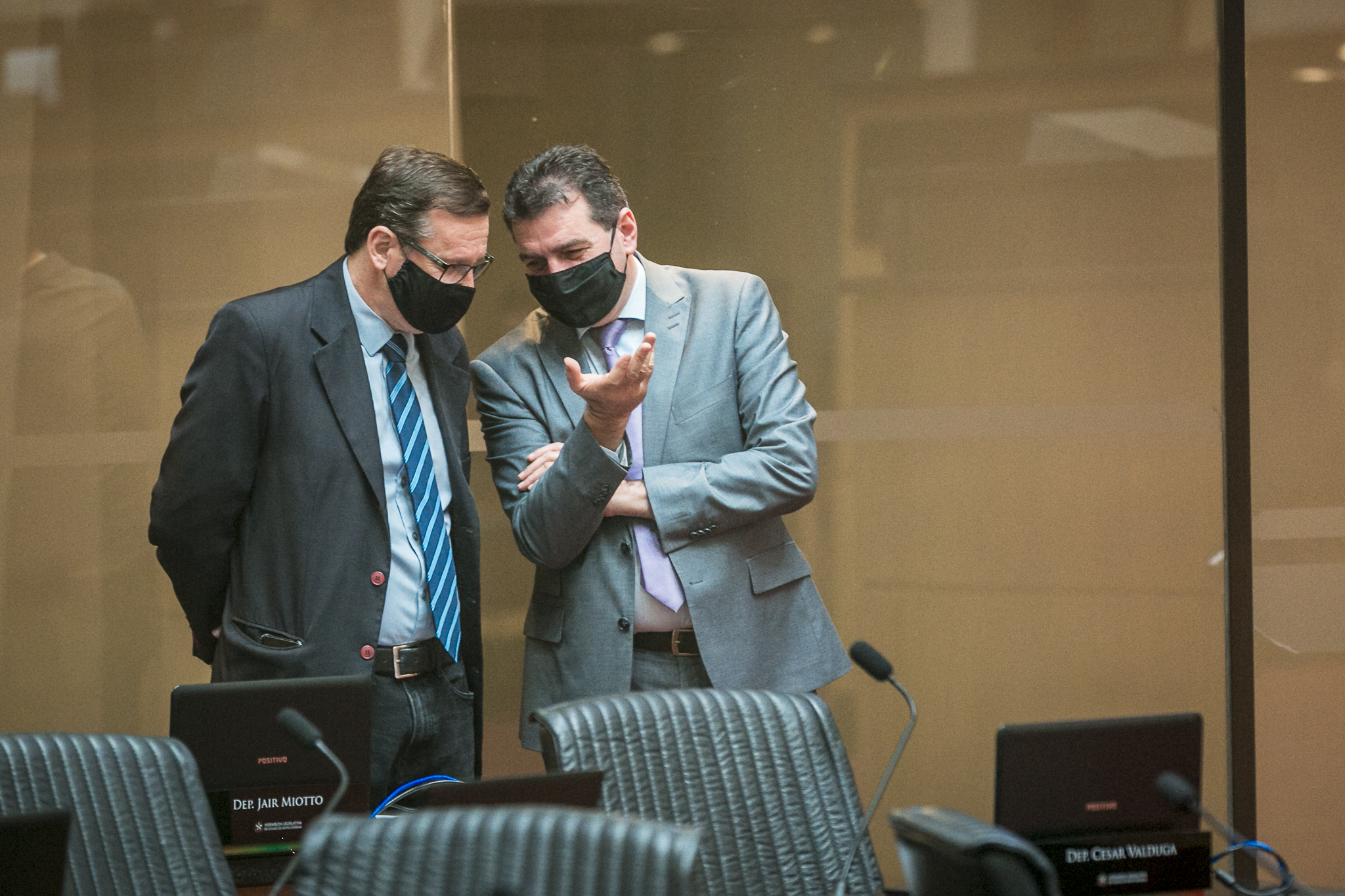 Deputado Valdir Cobalchini (MDB) e Deputado Jair Miotto (PSC)