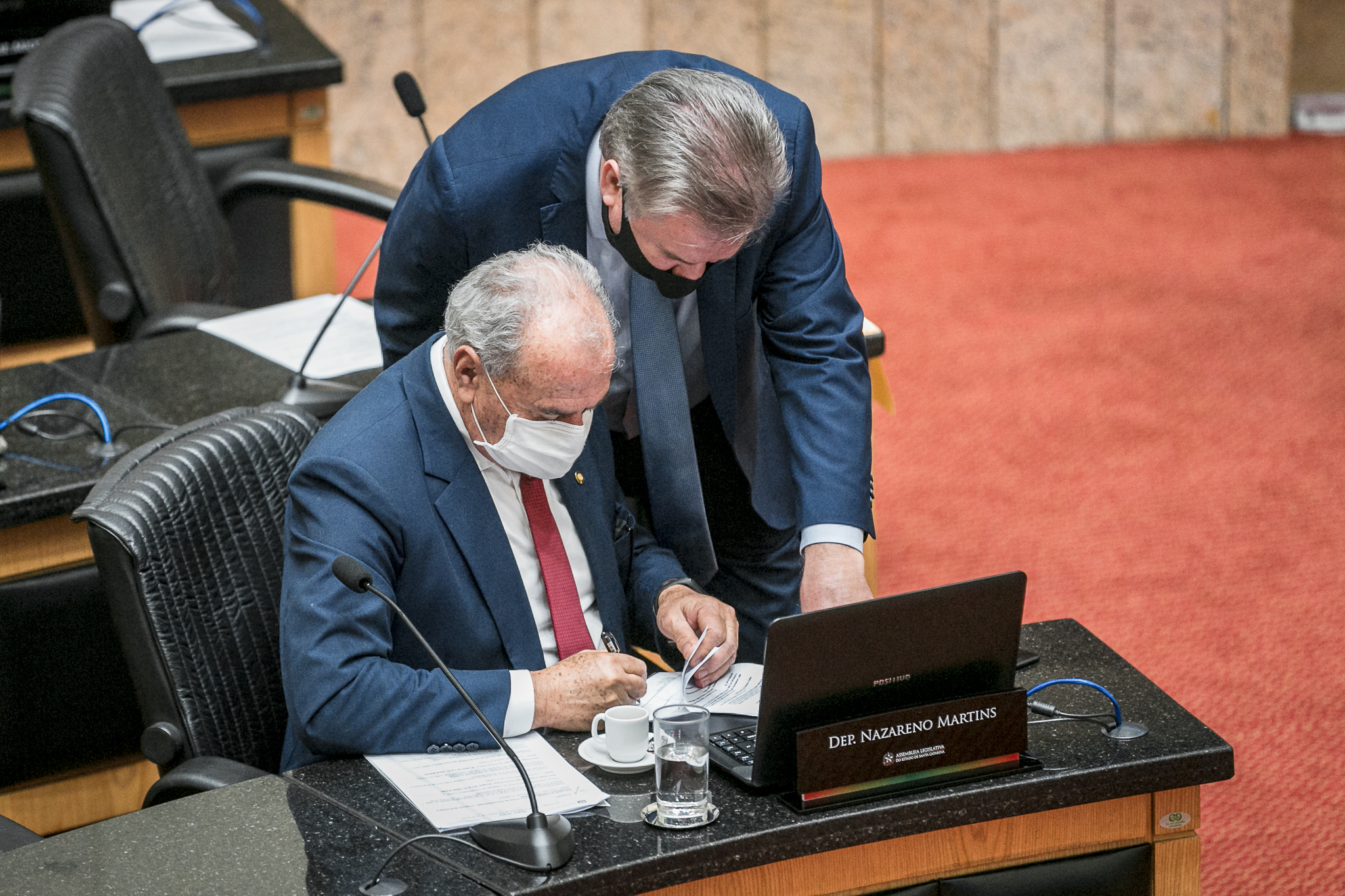 Deputado Nazareno Martins (PSB) e Deputado Cesar Valduga (PCdoB)