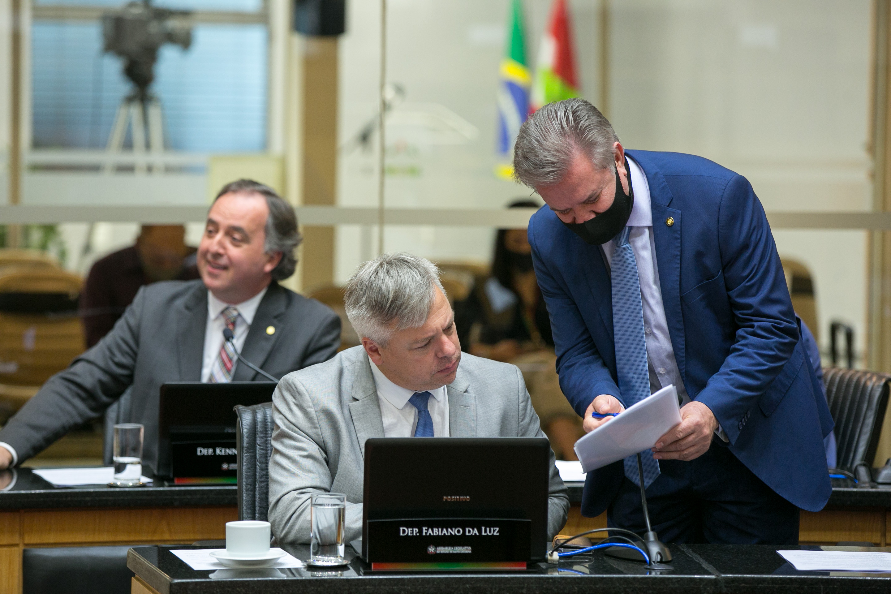 Deputado Fabiano da Luz (PT) e Deputado Cesar Valduga (PCdoB)