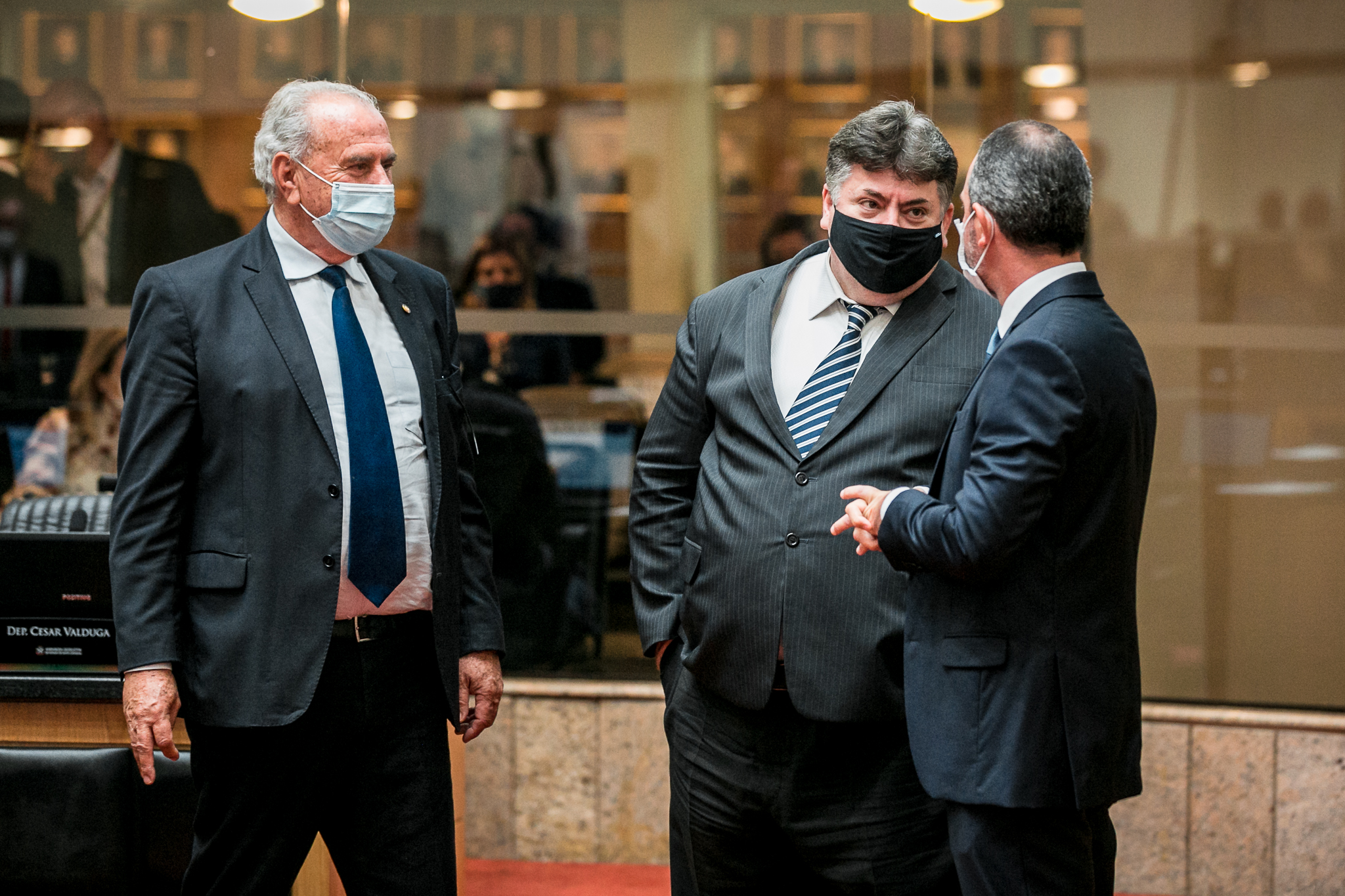 Deputado Nazareno Martins (PSB), Deputado Sérgio Motta (PRB) e Deputado Laércio Shuster (PSB)