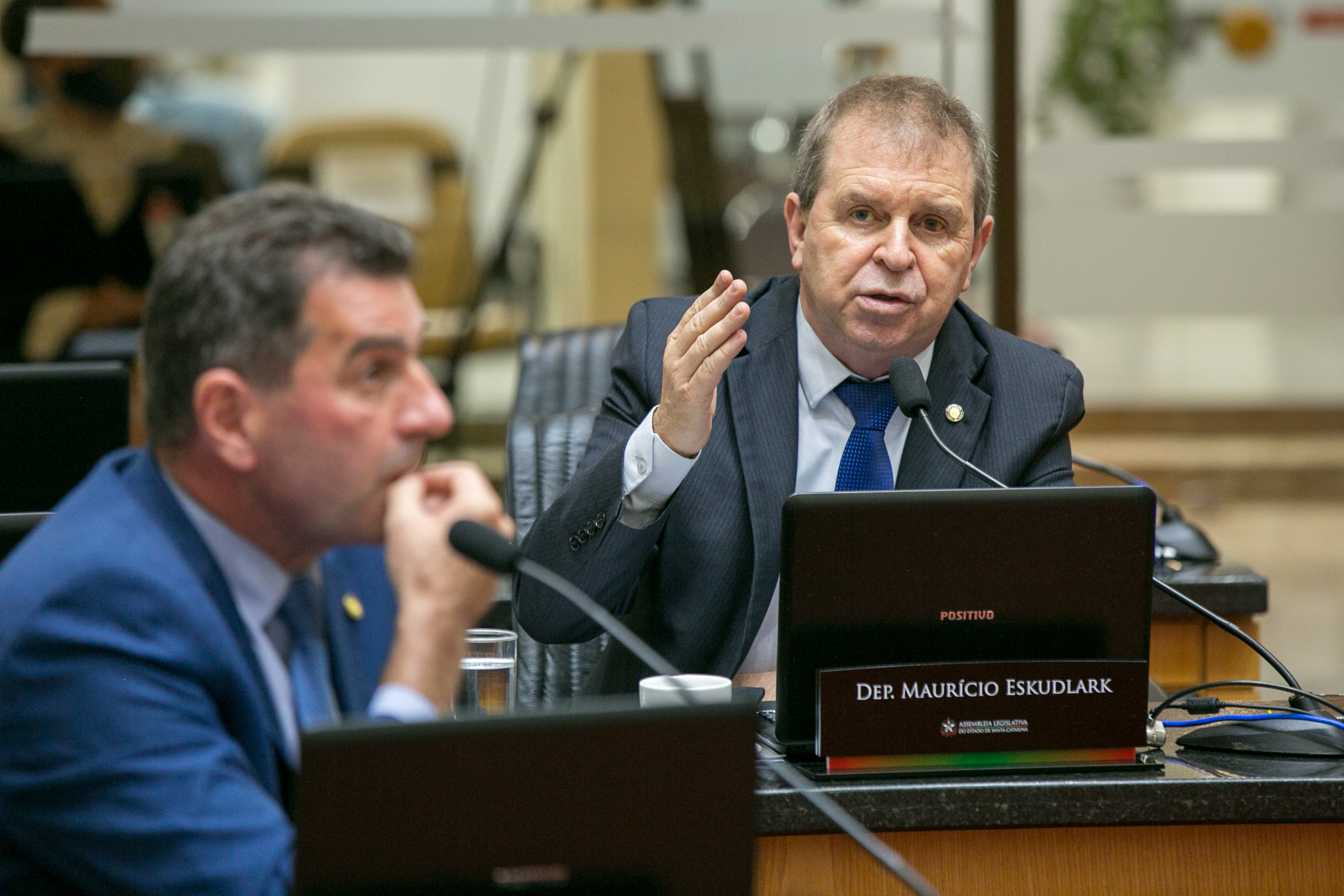 Deputado Maurício Eskudlark (PL) e Deputado Valdir Cobalchini (MDB)