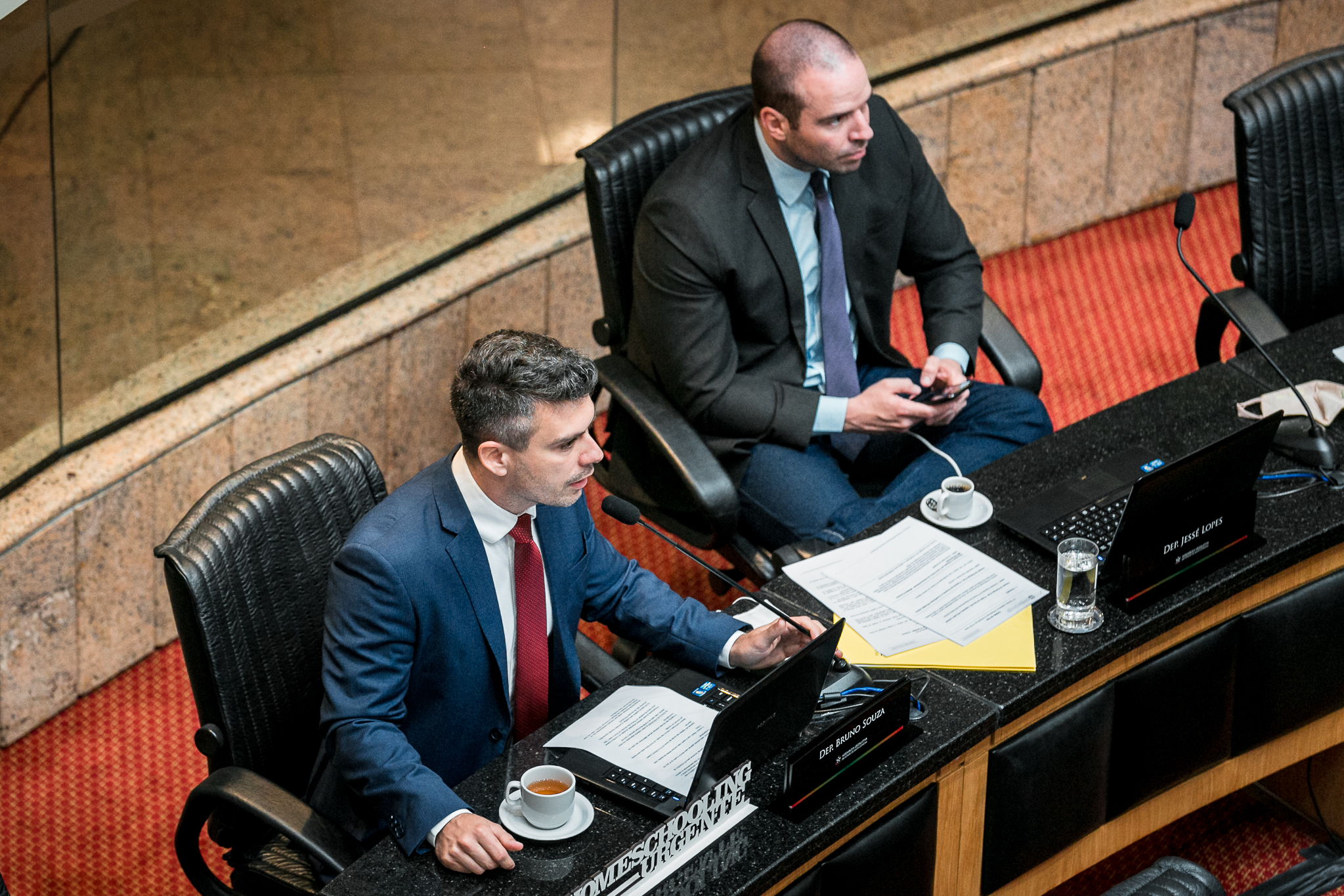 Deputado Bruno Souza (NOVO) e Deputado Jessé Lopes (PSL)