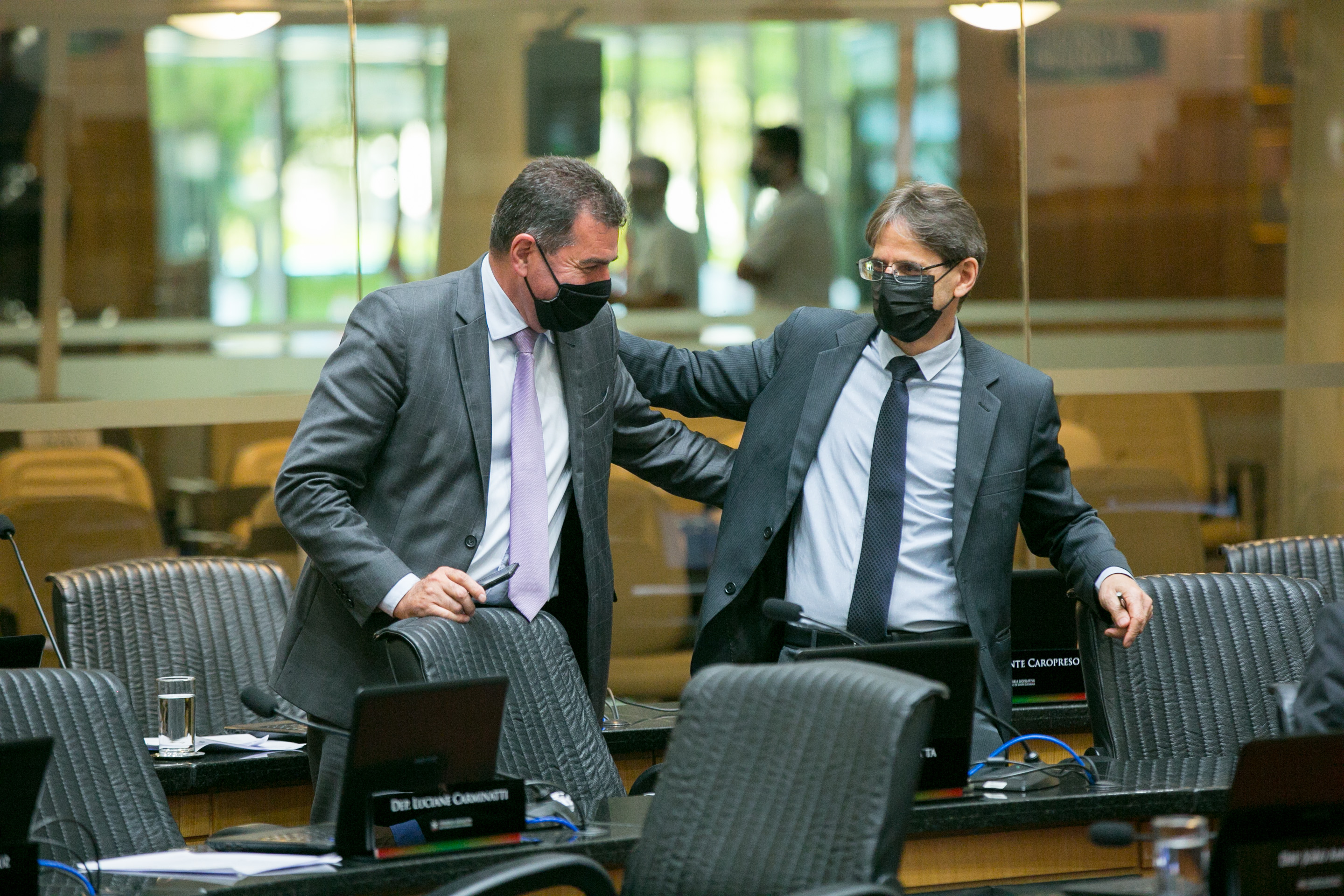 Deputado Valdir Cobalchini (MDB) e Deputado Neodi Saretta (PT)