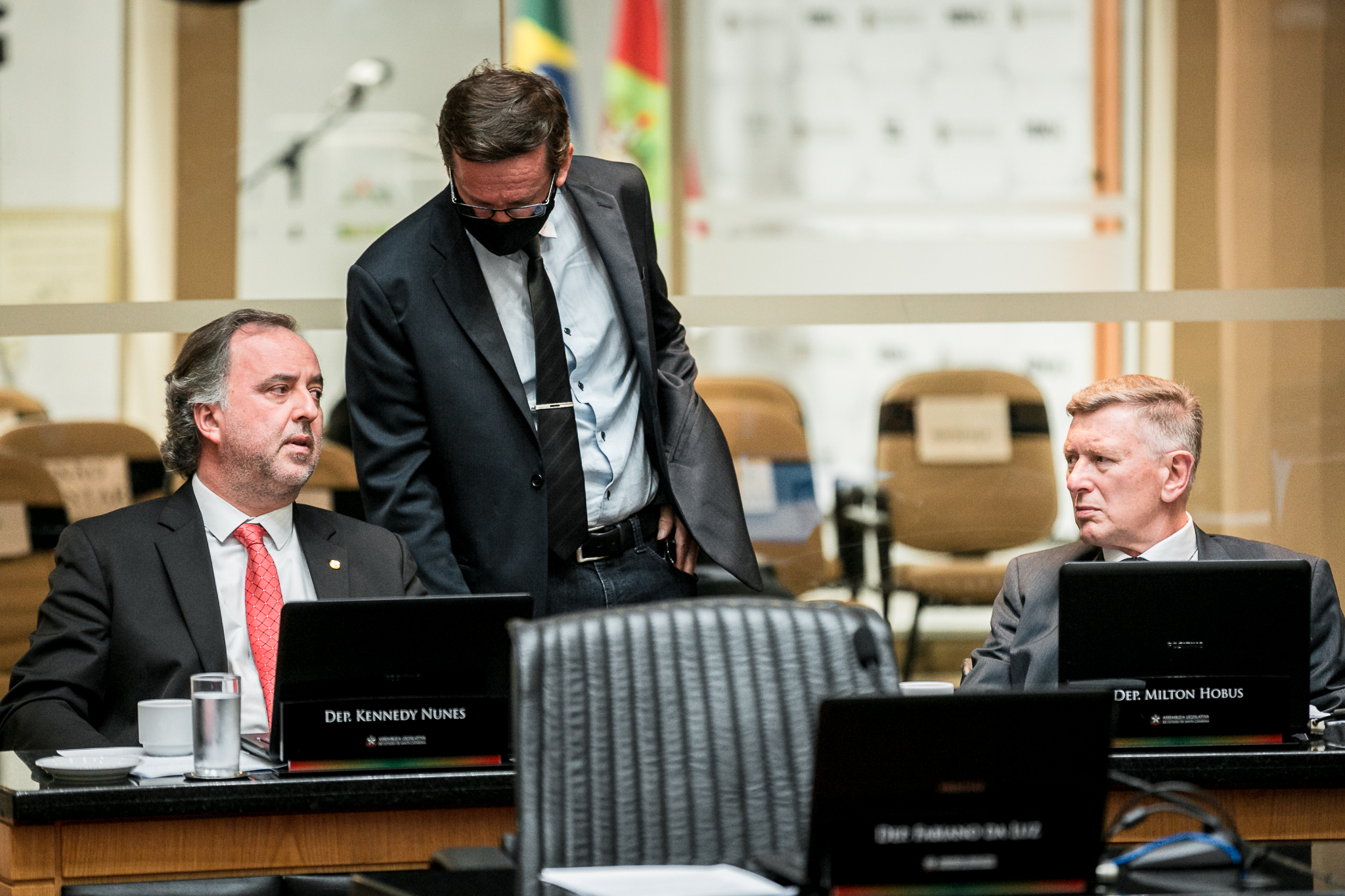 Deputado Jair Miotto (PSC), Deputado Kennedy Nunes (PSD) e Deputado Milton Hobus (PSD)