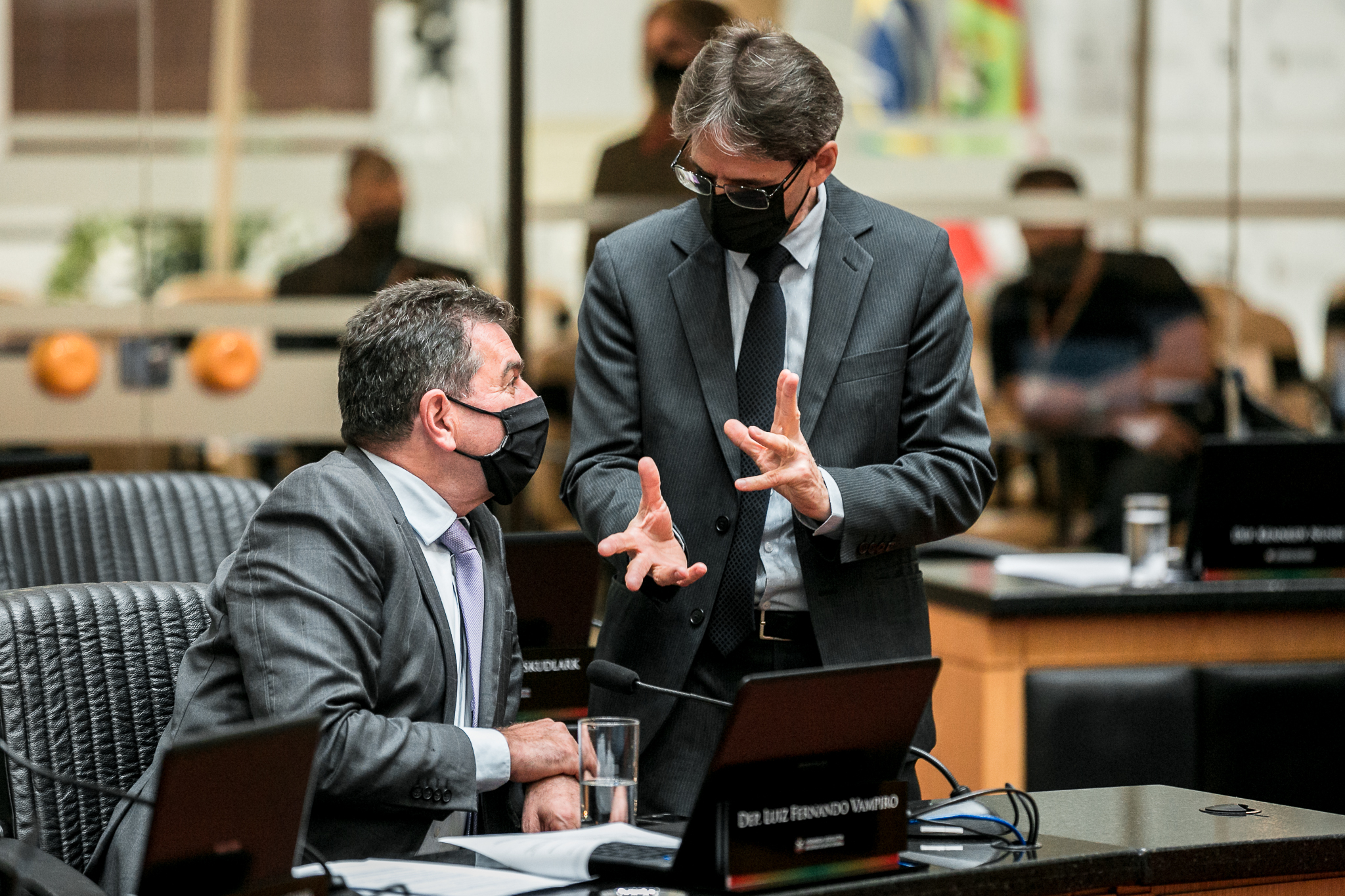 Deputado Valdir Cobalchini (MDB) e Deputado Neodi Saretta (PT)