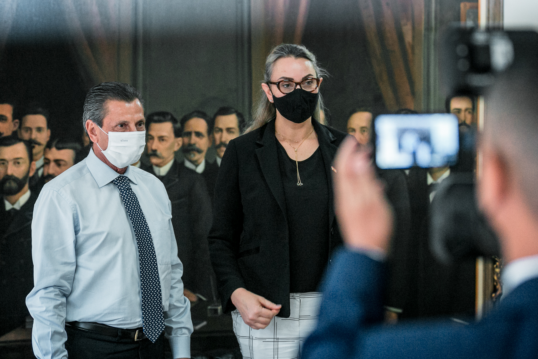 Deputado Júlio Garcia (PSD) e Governadora interina, Daniela Reinehr