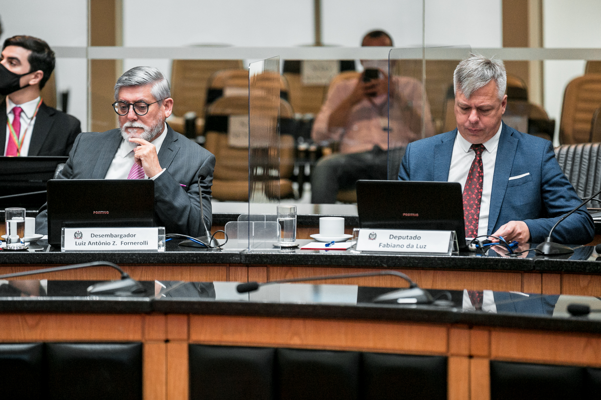 Desembargador Luiz Antônio Z. Fornerolli e Deputado Fabiano da Luz (PT)