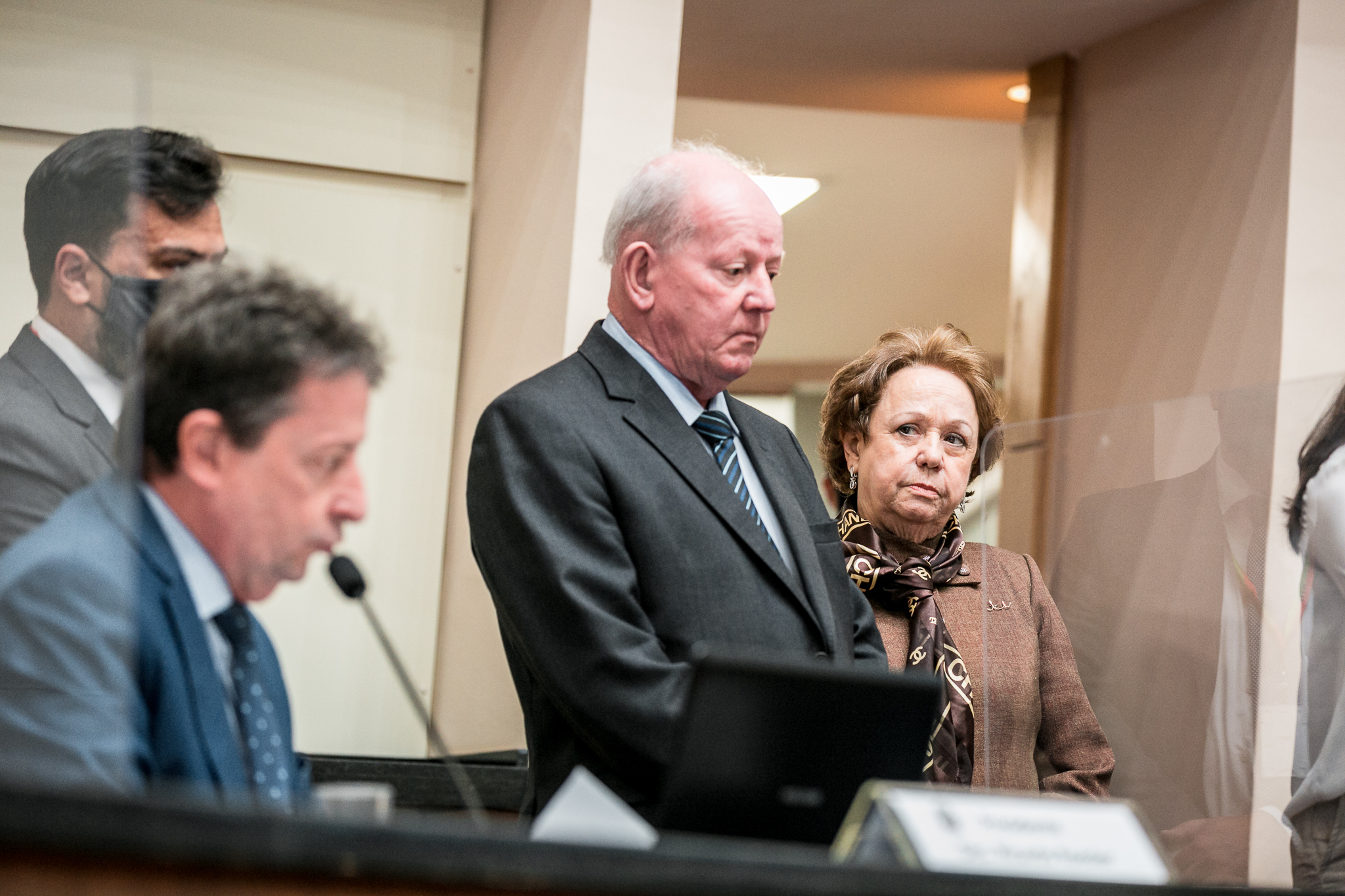 Desembargador Ricardo Roesler, Deputado Marcos Vieira (PSDB) e Desembargadora Sonia Maria Schmitz