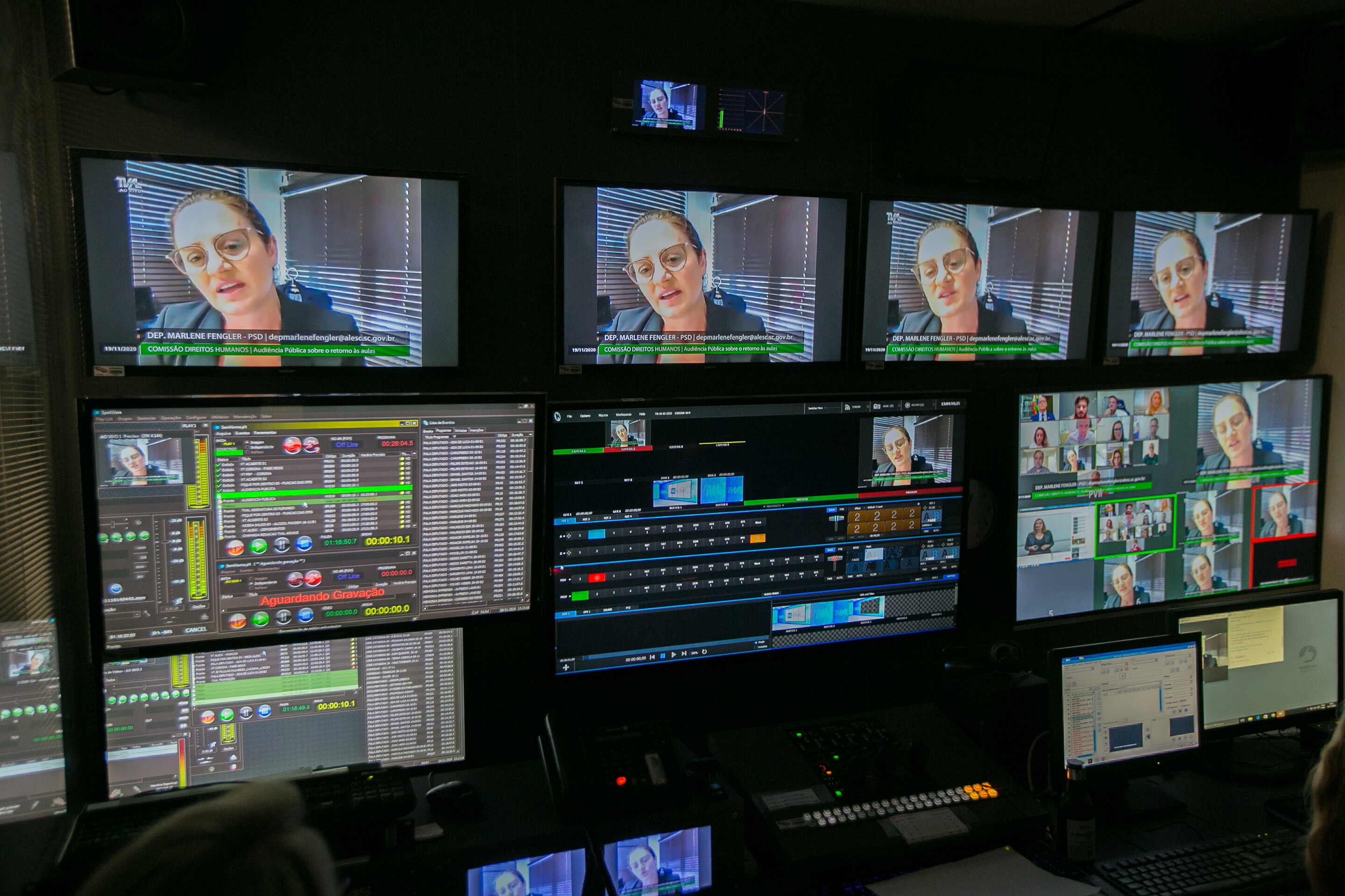 Deputada Marlene Fengler na audiência pública virtual