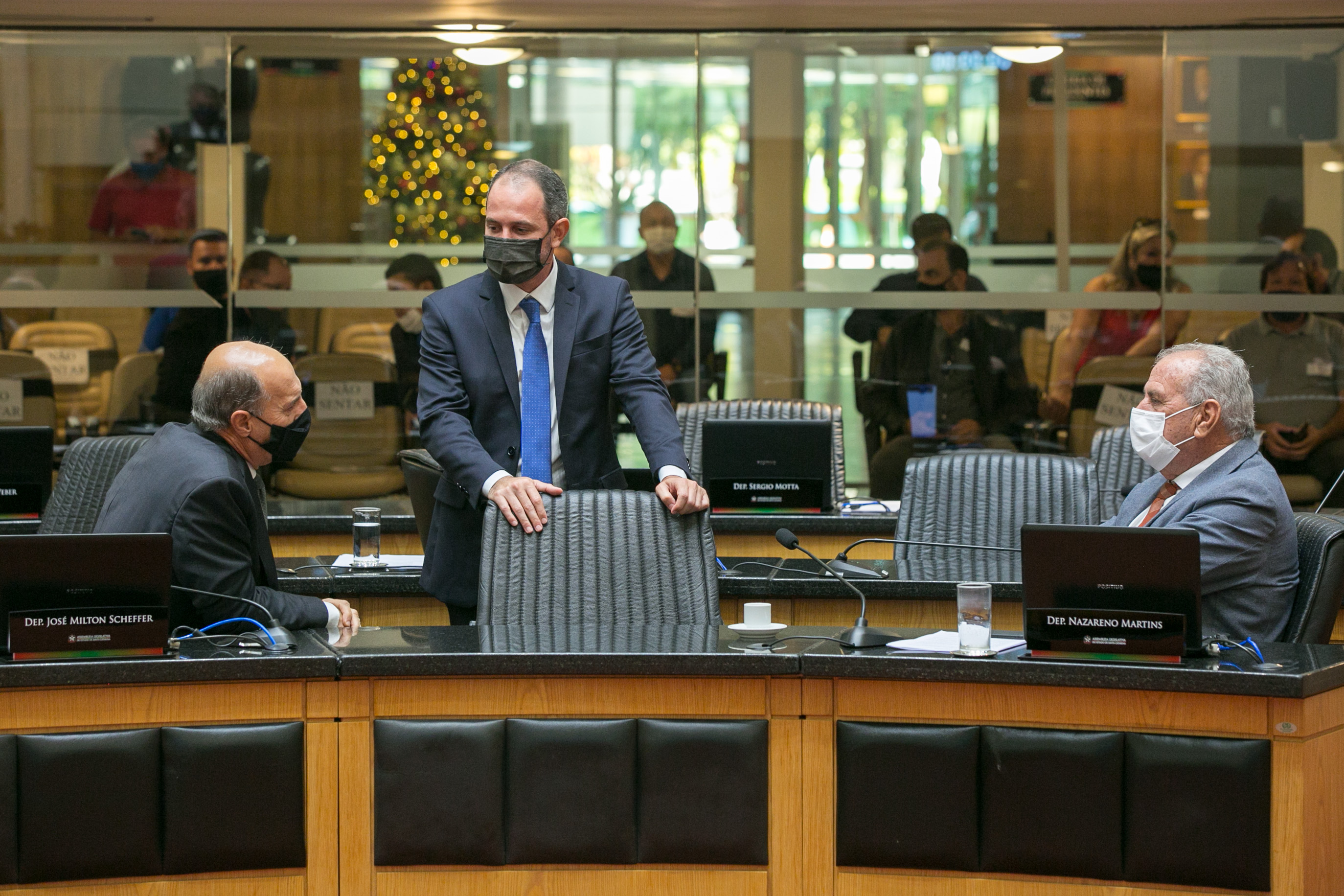 Deputado José Milton Scheffer (PP), Deputado Laércio Schuster (PSB) e Deputado Nazareno Martins (PSB)