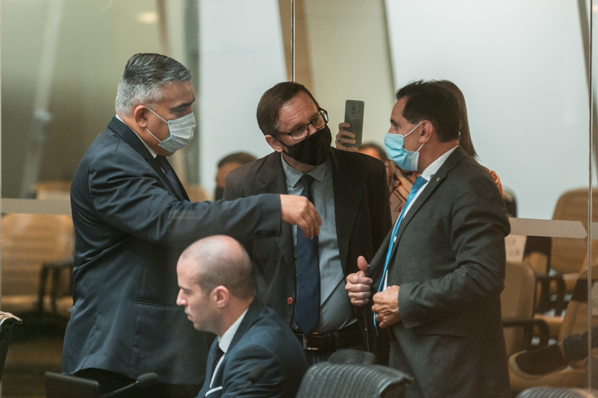 Deputado Jair Miotto (PSC), Deputado Ismael Santos (PSD) e Deputado Sargento Lima(PSL)