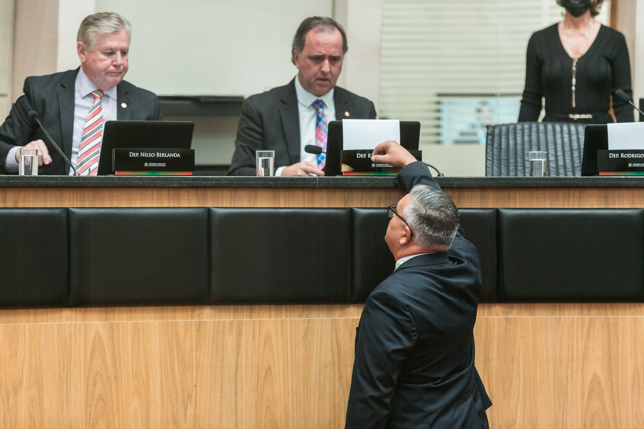 Deputado Nilso Berlanda (PL), Deputado Kennedy Nunes (PSD) e Deputado Sargento Lima(PSL)