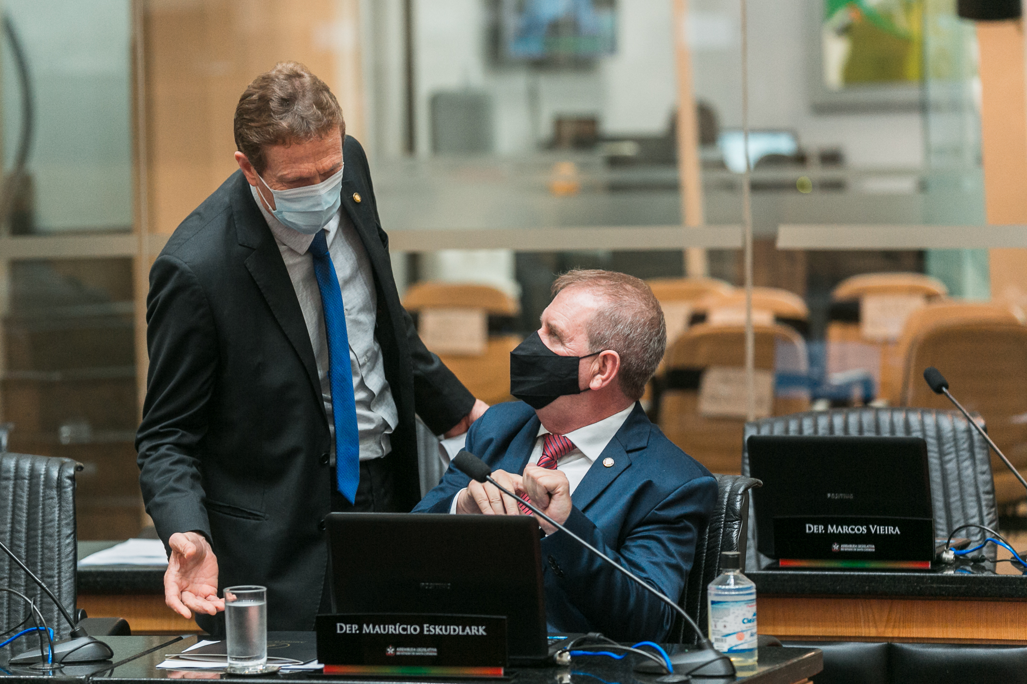 Deputado Maurício Eskudlark (PL) e Deputado Volnei Weber (MDB)