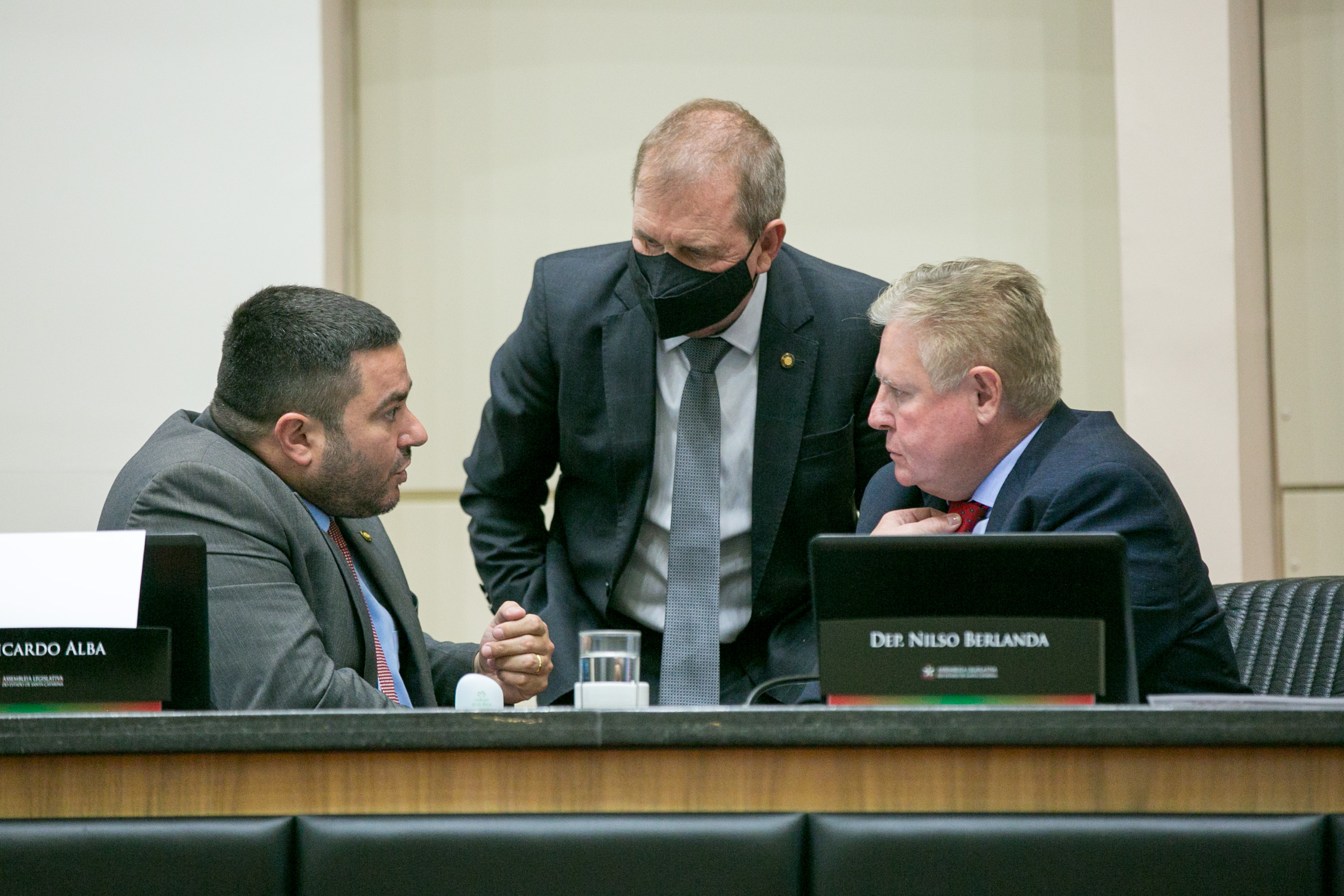 Deputado Ricardo Alba (PSL), Deputado Maurício Eskudlark (PL) e Deputado Nilso Berlanda (PL)