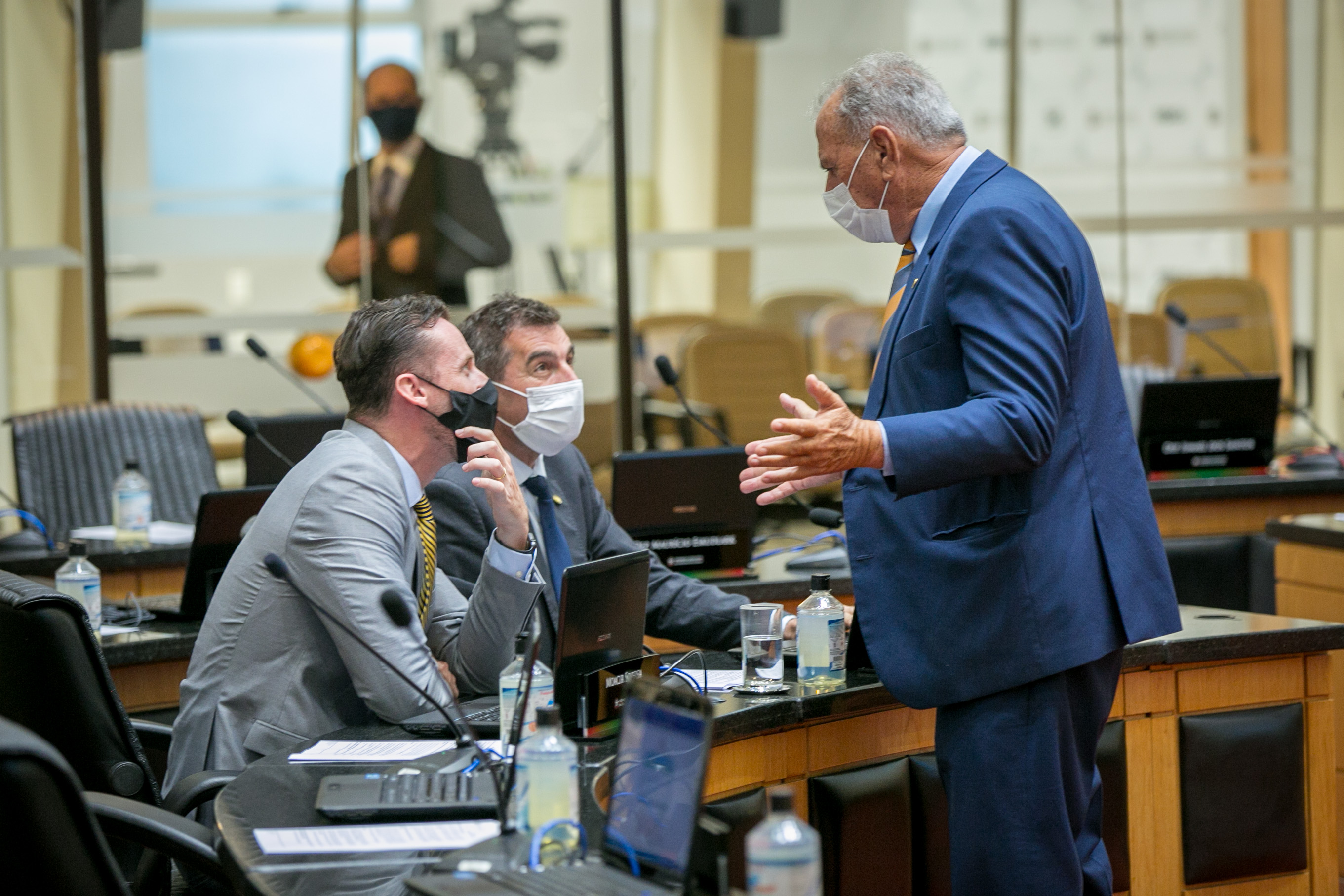 Deputado Fernando Krelling (MDB), Deputado Valdir Cobalchini (MDB) e Deputado Nazareno Martins (PSB)