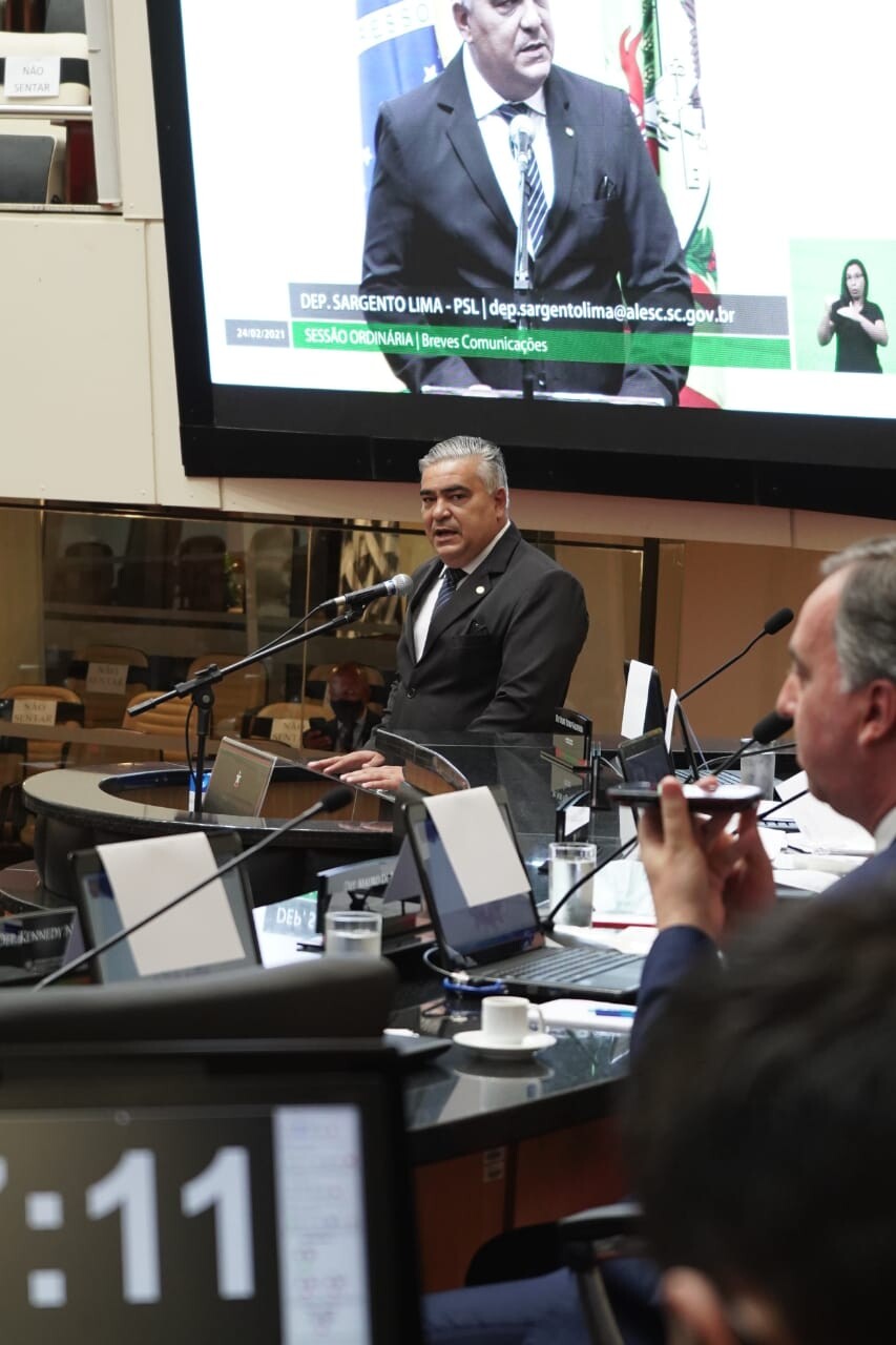Deputado Sargento Lima FOTO: Paulo Ariel Brinhosa/Divulgação