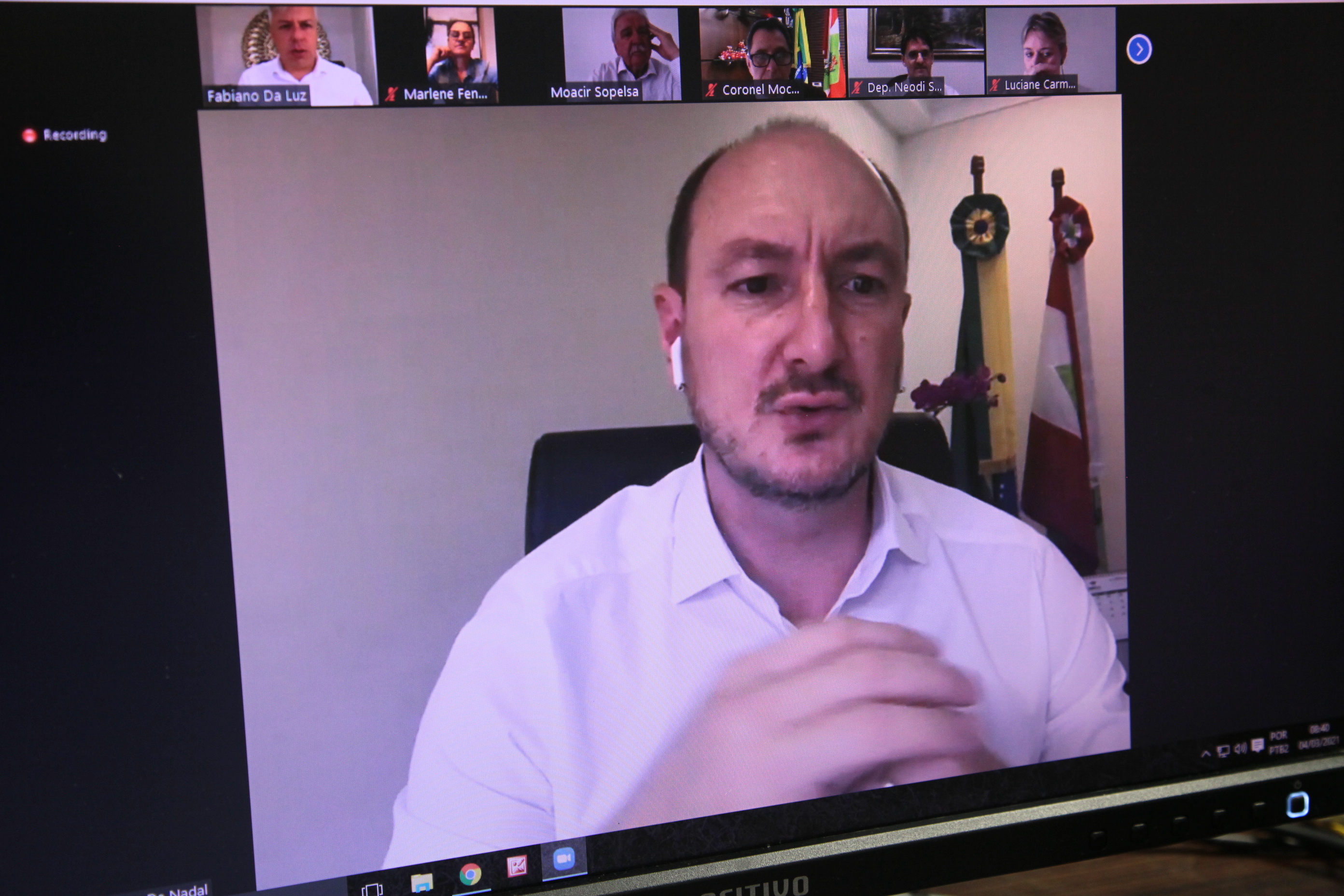 Reunião Virtual da Bancada do Oeste - Deputado Mauro de Nadal (MDB)